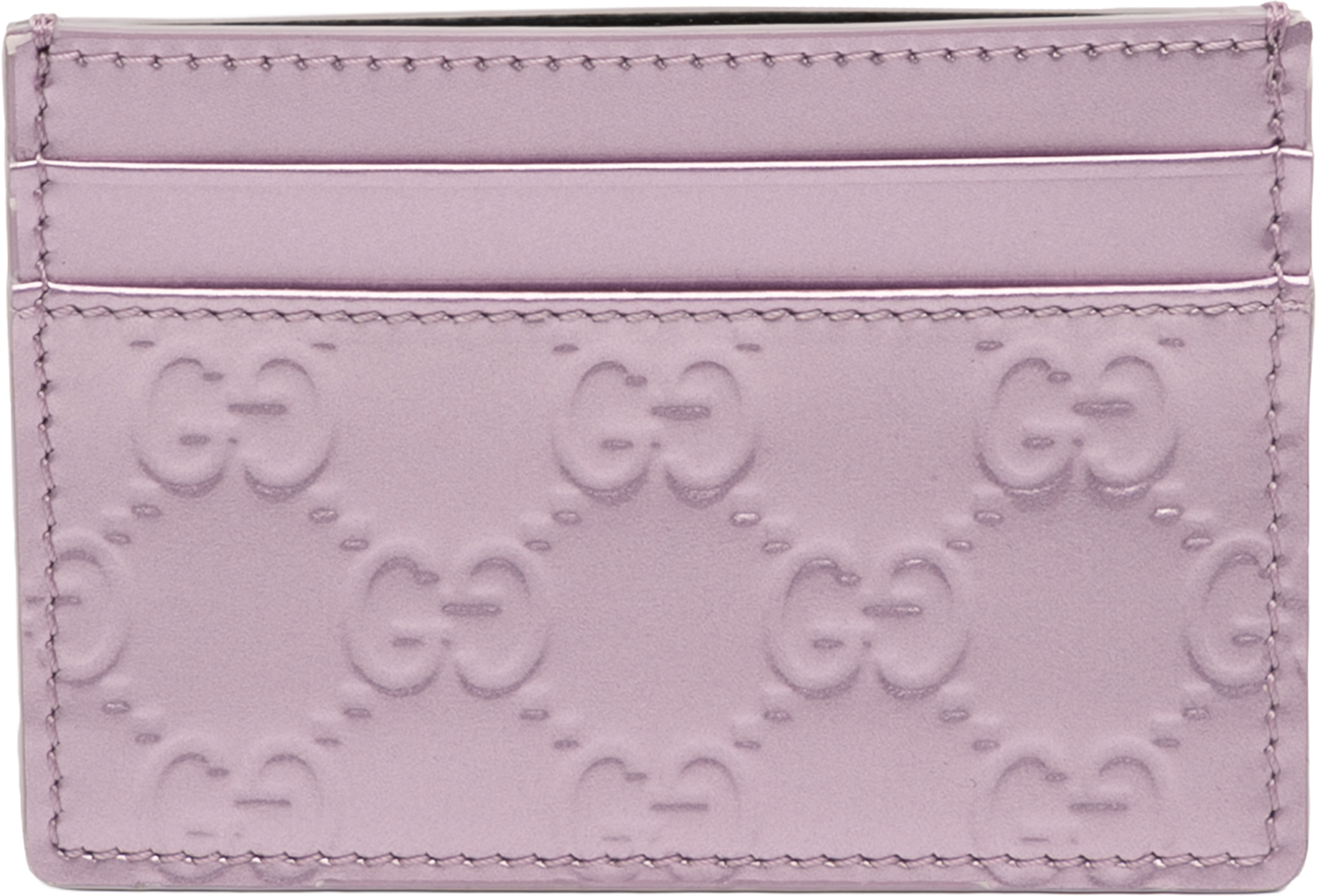 Gucci Guccissima Card Holder, från Luxclusif, i färgen lilac. Klicka för att öppna bilden i stort format