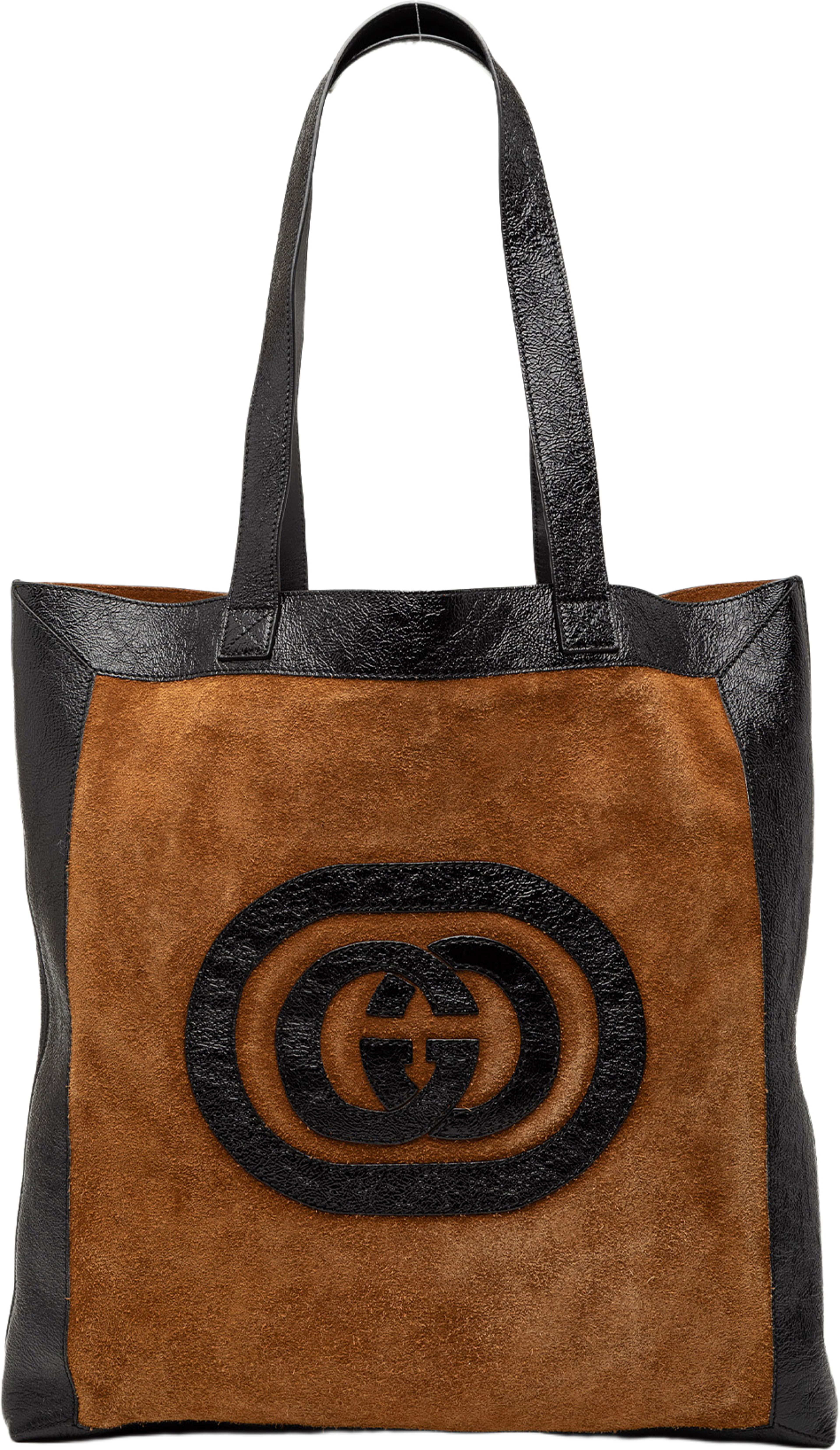 Gucci Large Suede Ophidia Tote, från Luxclusif, i färgen brown. Klicka för att öppna bilden i stort format