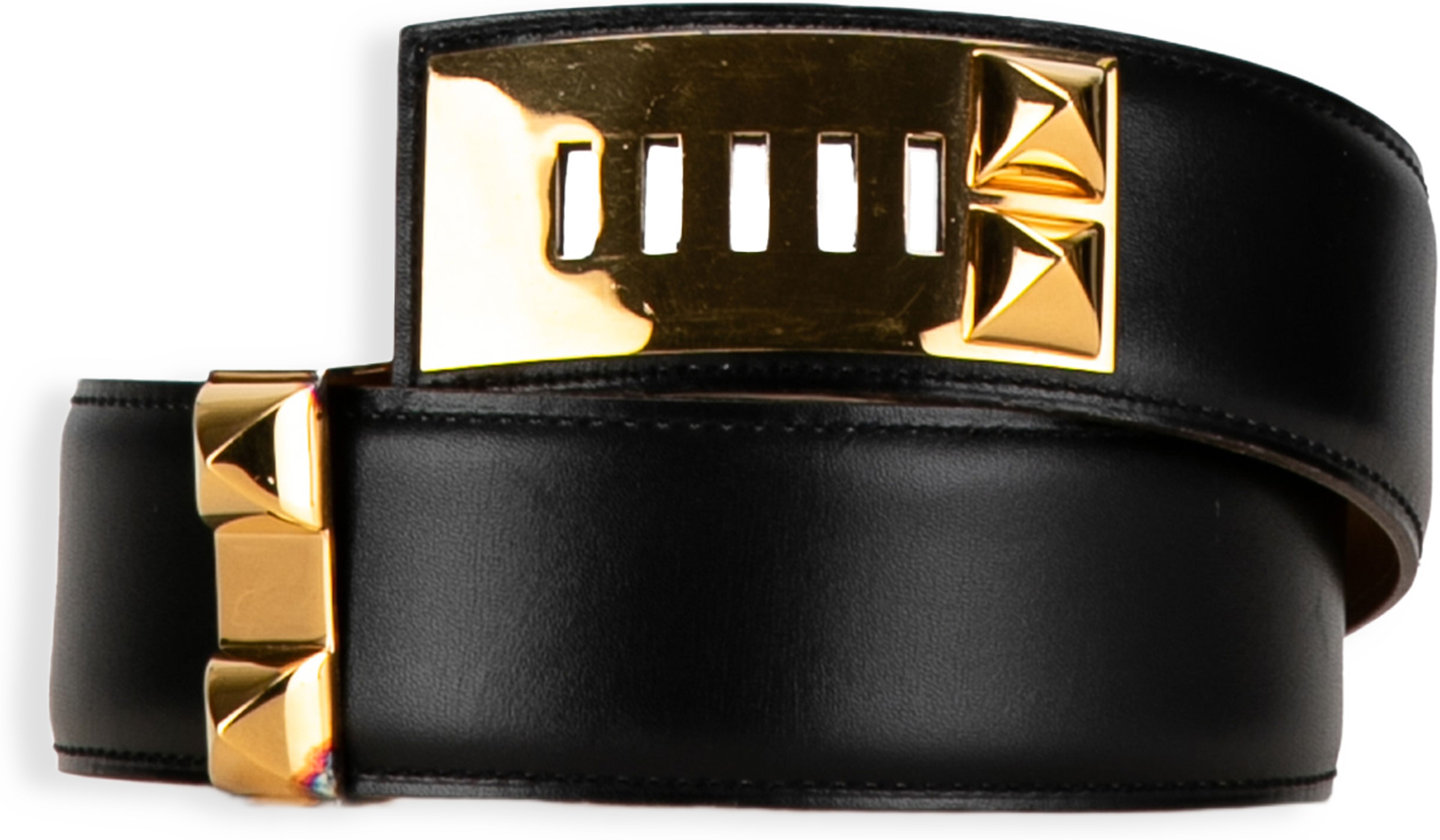 Hermès Leather Collier De Chien Belt 65