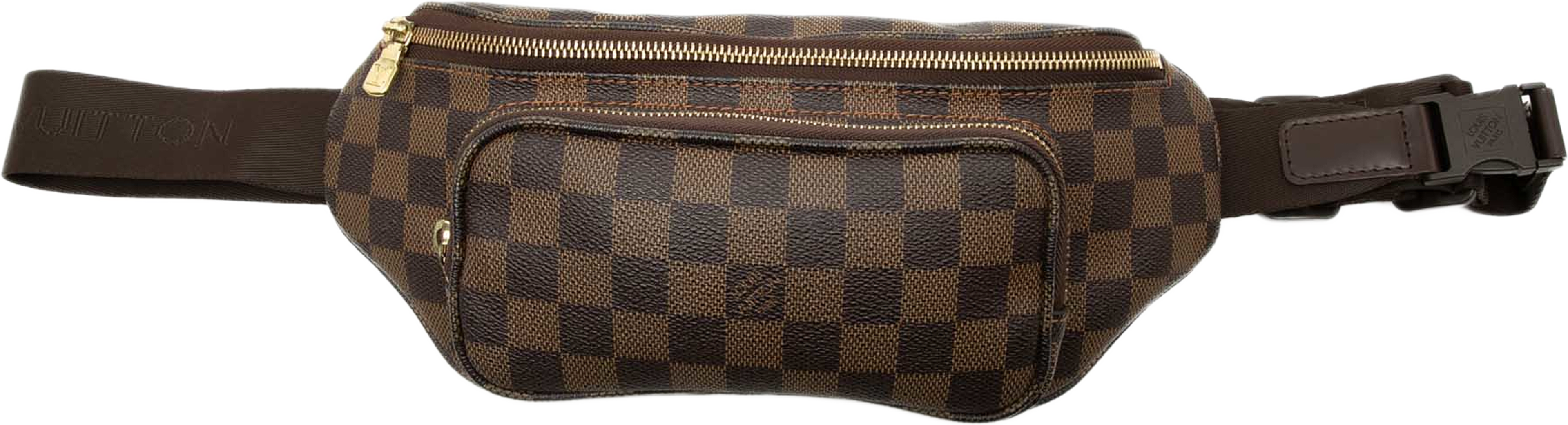 Louis Vuitton Damier Ebene Melville Bum Bag, från Luxclusif, i färgen brun. Klicka för att öppna bilden i stort format