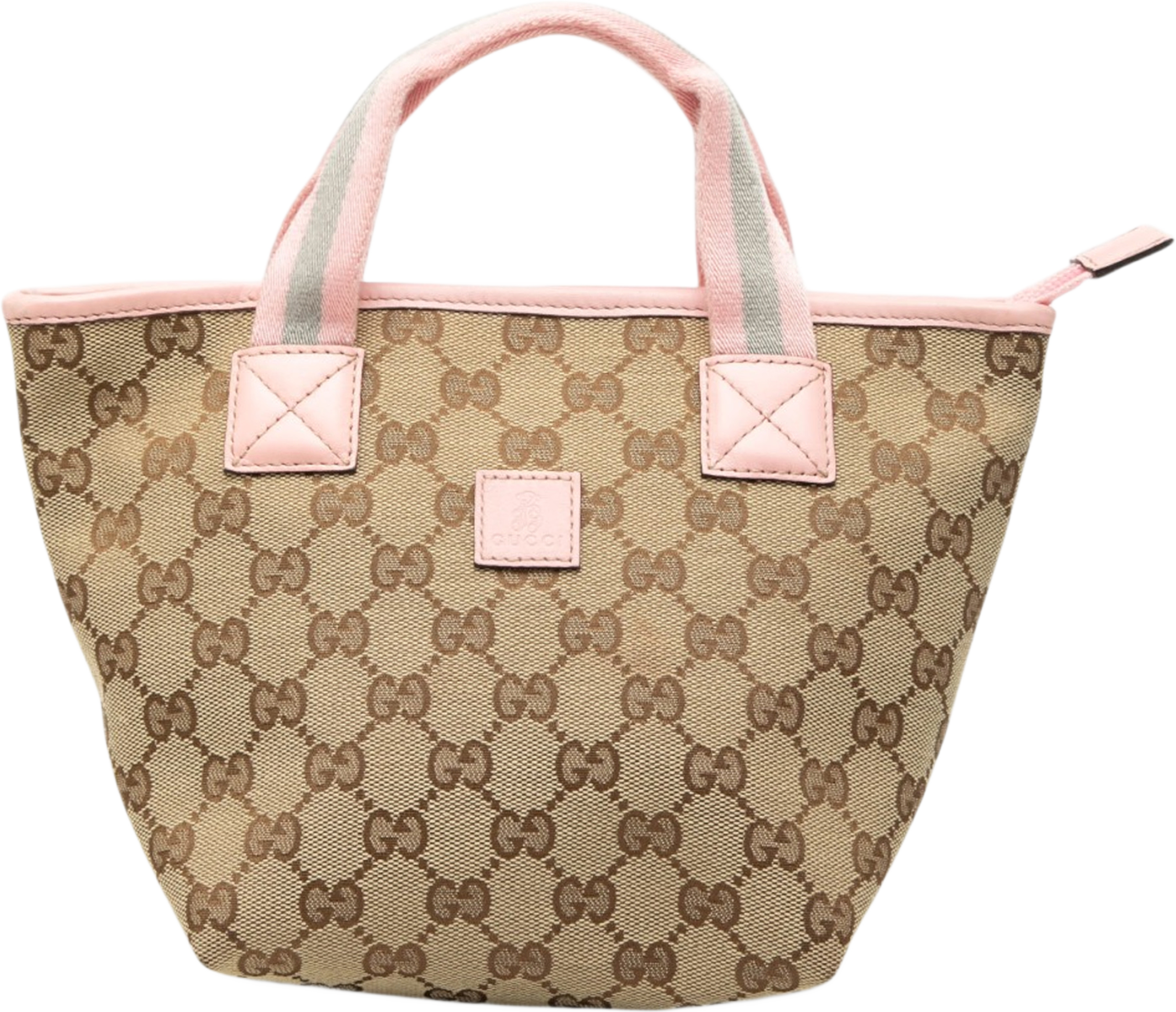 Gucci Childrens Mini Gg Canvas Web Handbag, från Luxclusif, i färgen rosa. Klicka för att öppna bilden i stort format