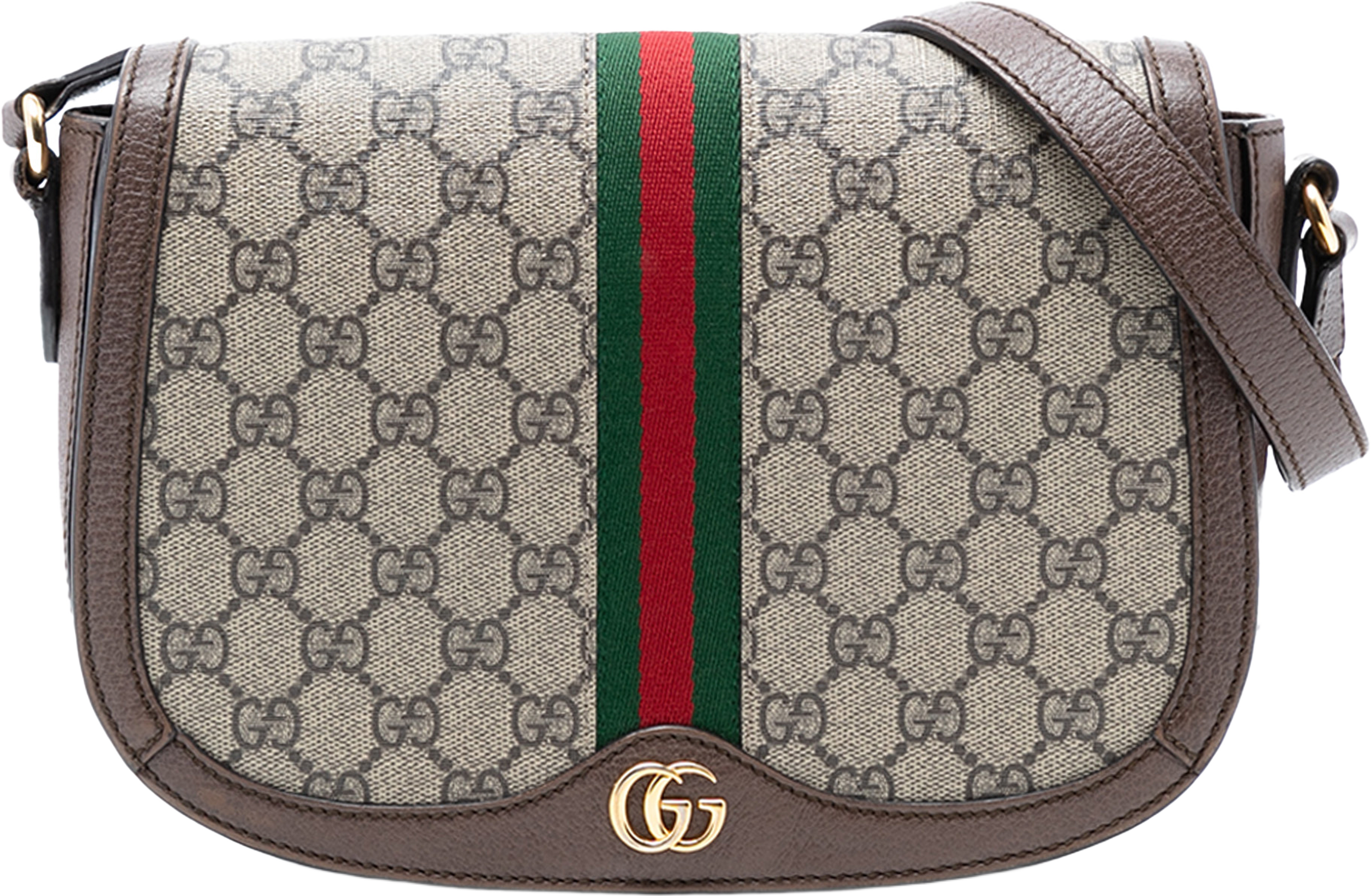 Gucci Small Gg Supreme Ophidia Crossbody, från Luxclusif, i färgen beige. Klicka för att öppna bilden i stort format
