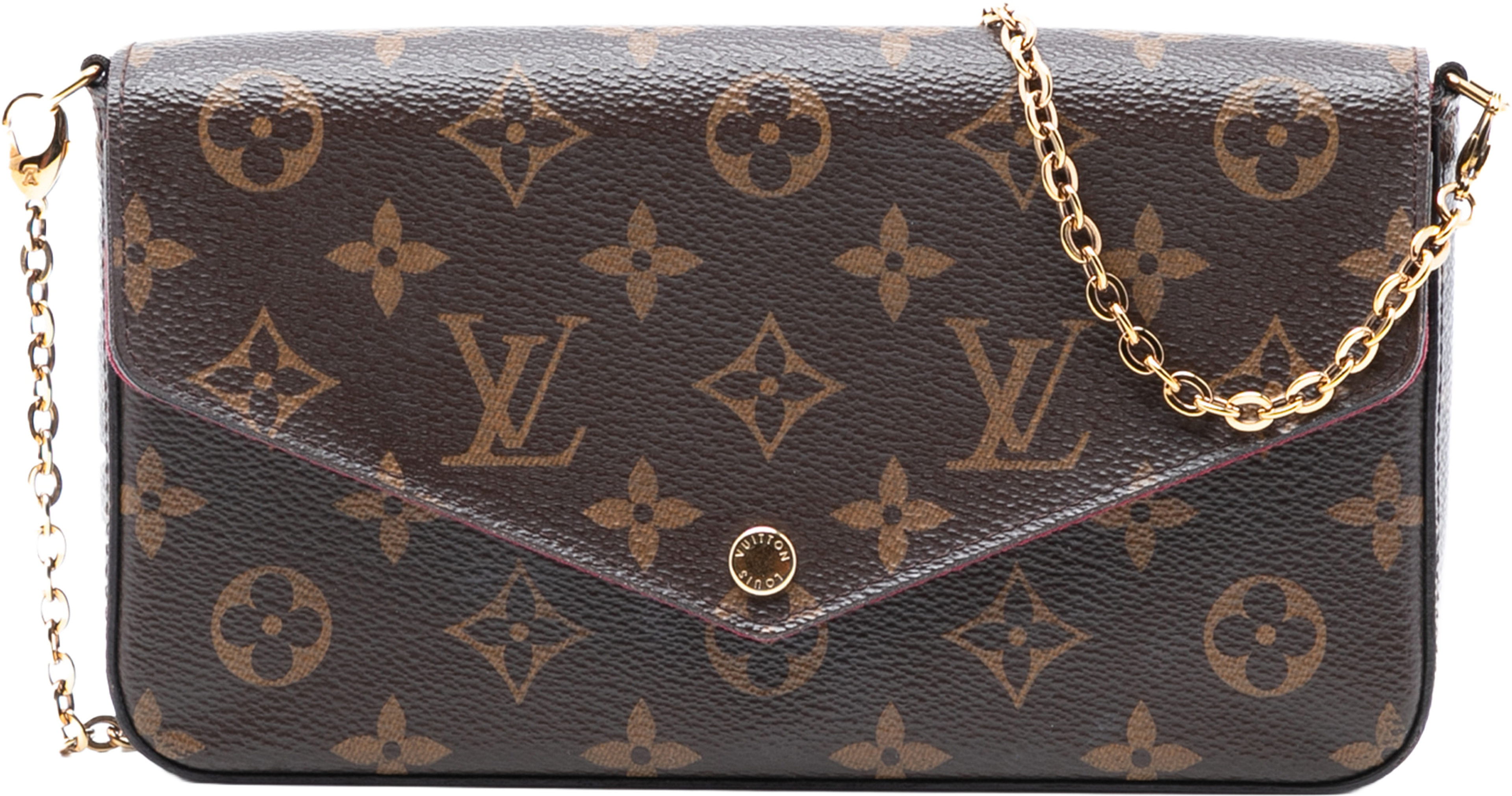 Louis Vuitton Monogram Pochette Felicie, från Luxclusif, i färgen brown. Klicka för att öppna bilden i stort format