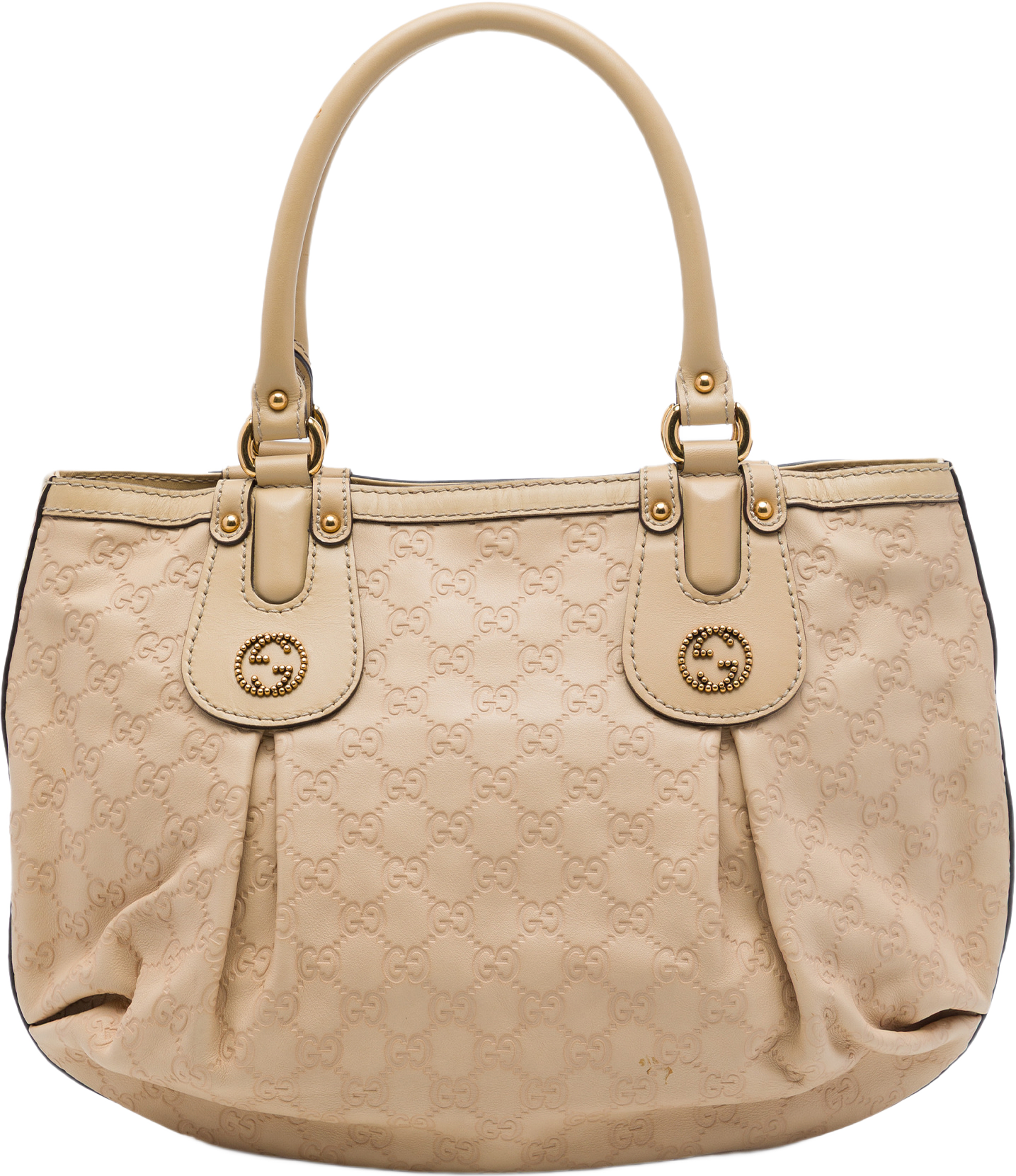 Gucci Guccissima Scarlett Tote, från Luxclusif, i färgen beige. Klicka för att öppna bilden i stort format