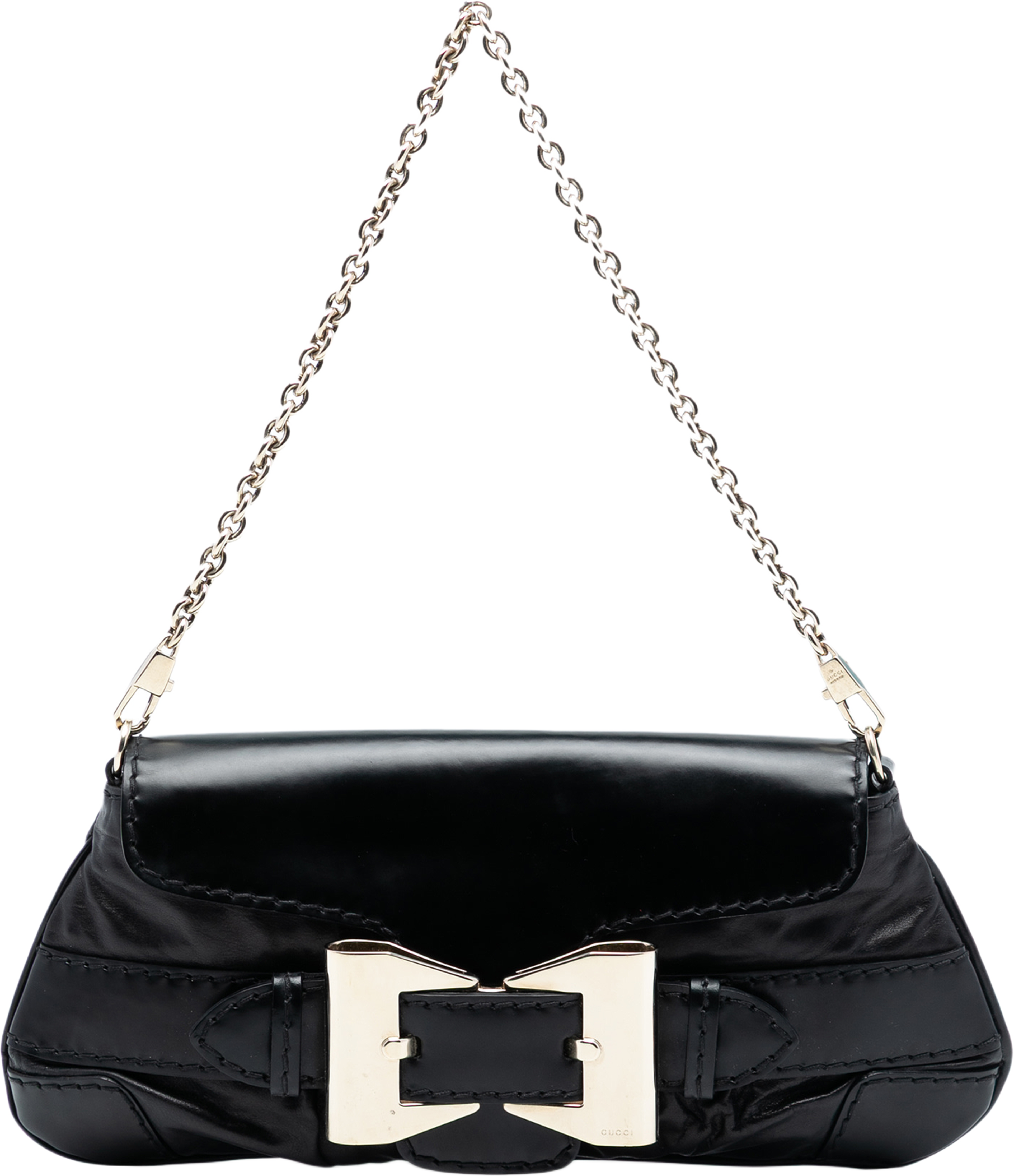 Gucci Leather Dialux Queen Shoulder Bag, från Luxclusif, i färgen black. Klicka för att öppna bilden i stort format