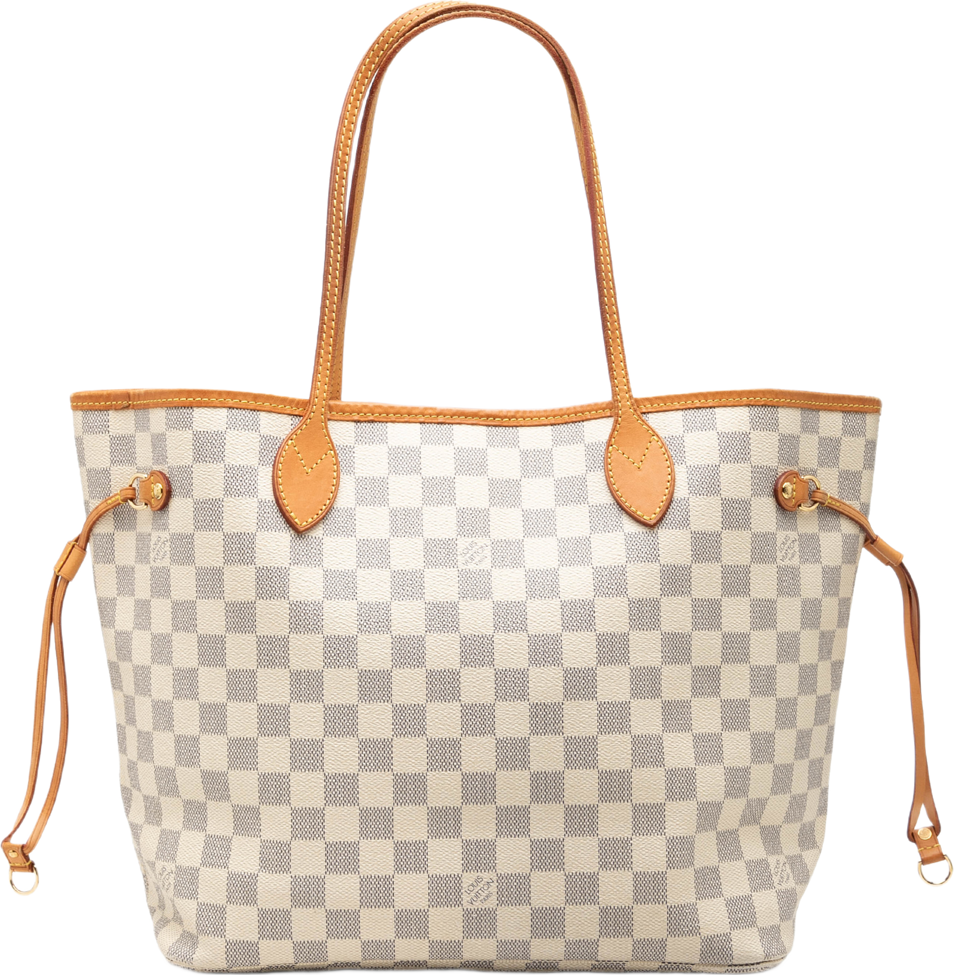 Louis Vuitton Damier Azur Neverfull Mm, från Luxclusif, i färgen vit. Klicka för att öppna bilden i stort format