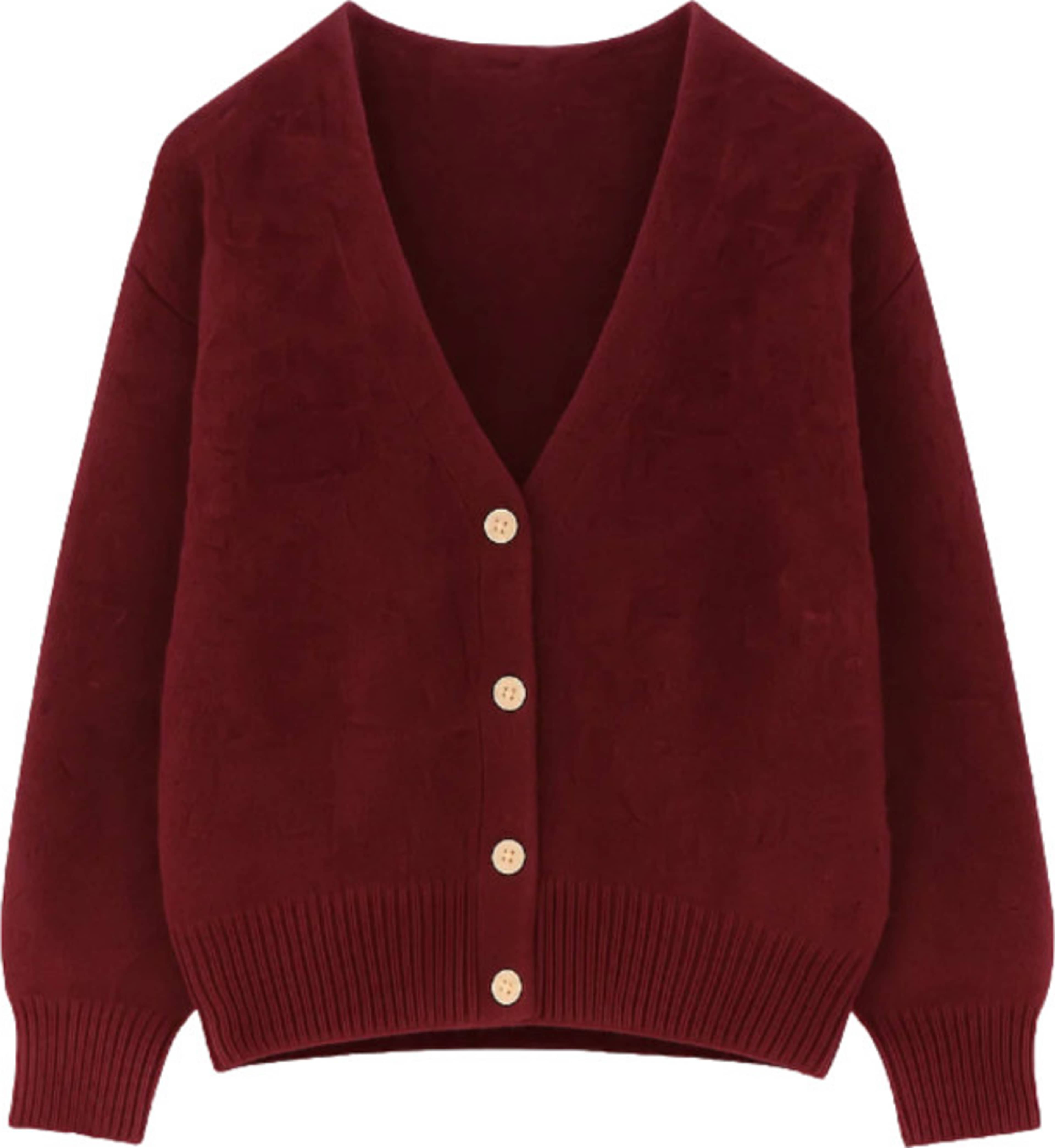 Lilje Mohair, Knit Cardigan - Bordeaux, från Tiffany, i färgen bordeaux. Klicka för att öppna bilden i stort format