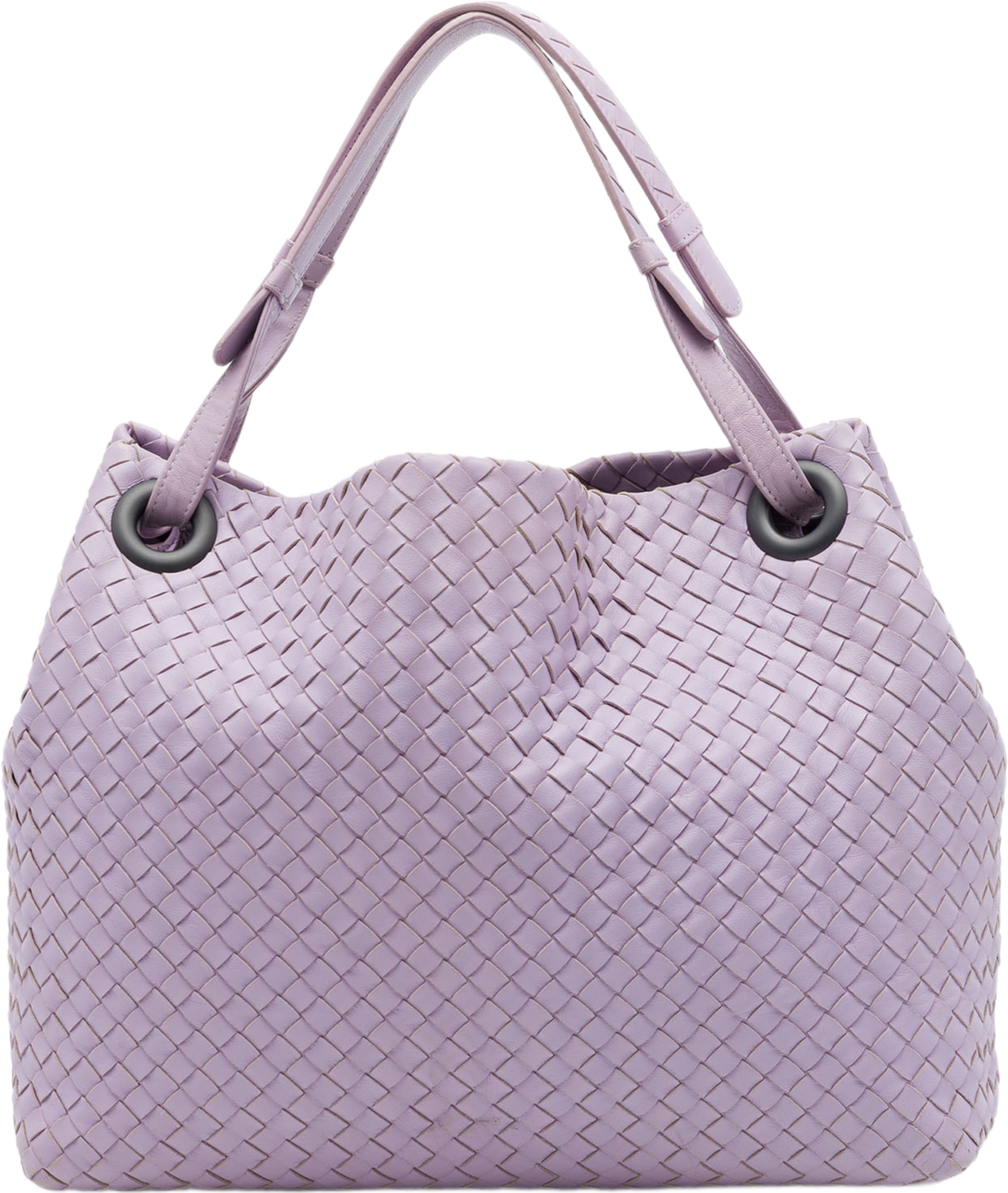Bottega Veneta Medium Nappa Intrecciato Garda Tote, från Luxclusif, i färgen purpur. Klicka för att öppna bilden i stort format