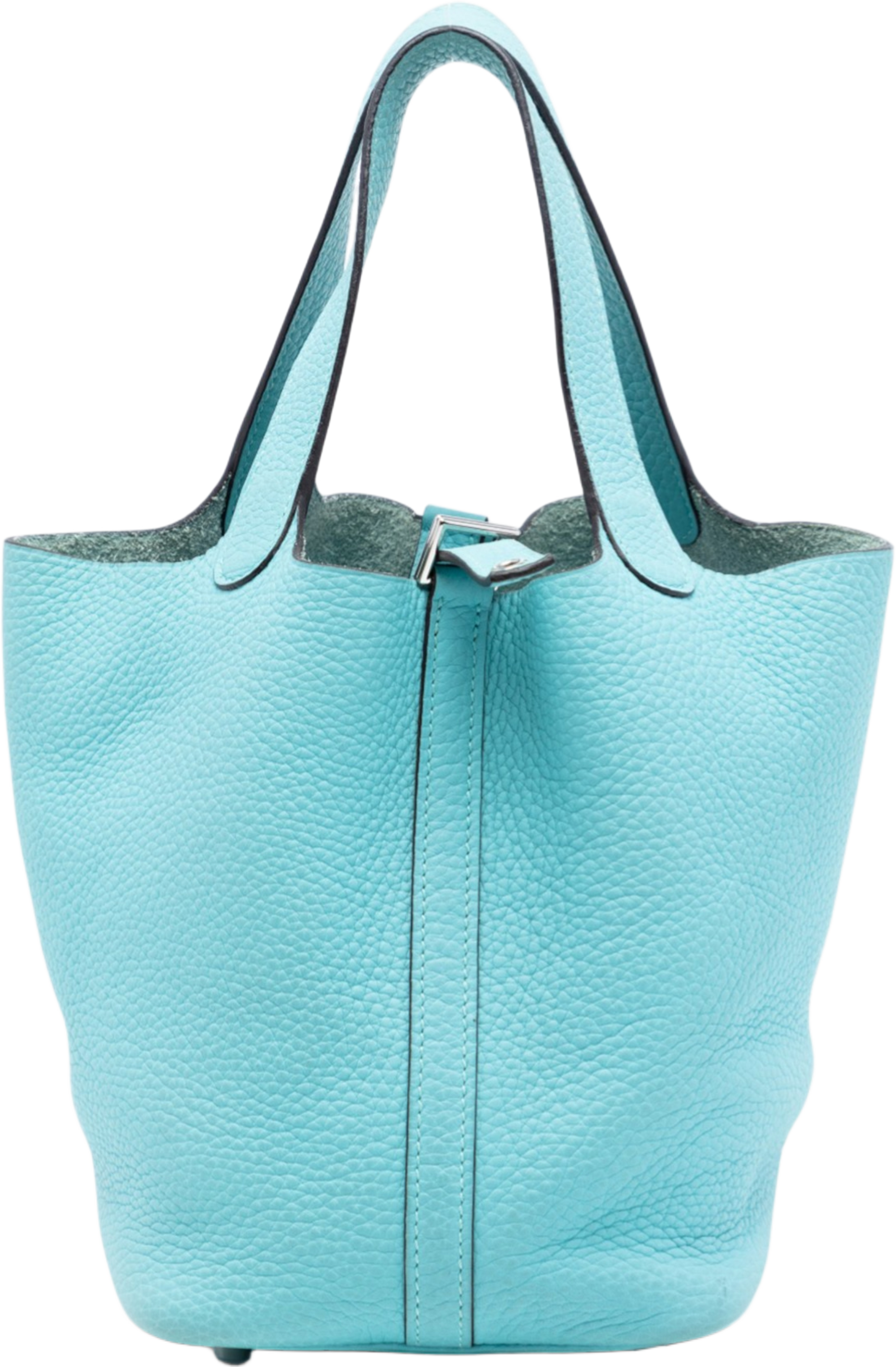 Hermès Clemence Picotin Lock 18, från Luxclusif, i färgen light blue. Klicka för att öppna bilden i stort format