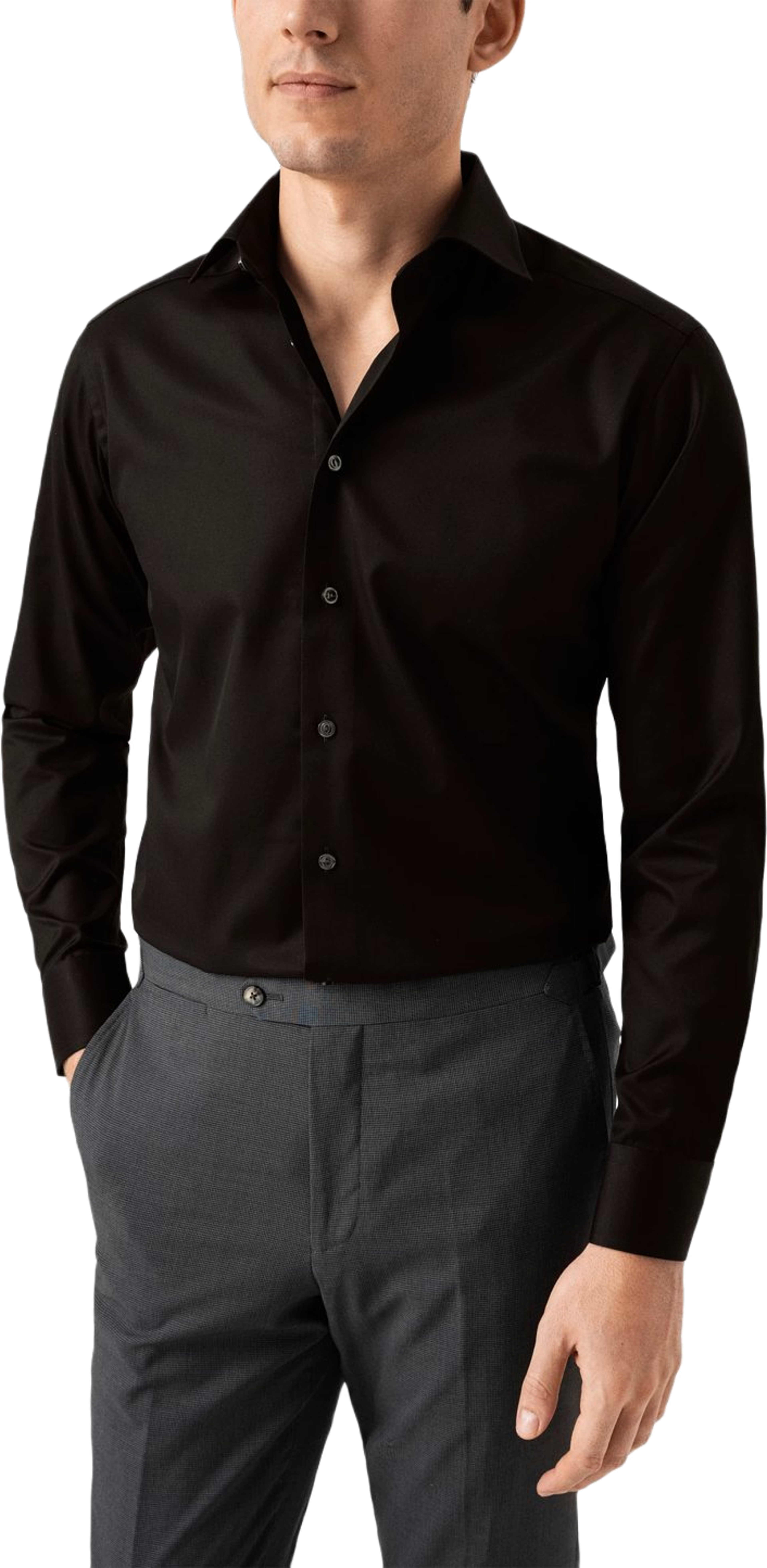 Signature Twill-skjorta Slim Fit, Cut Away-krage