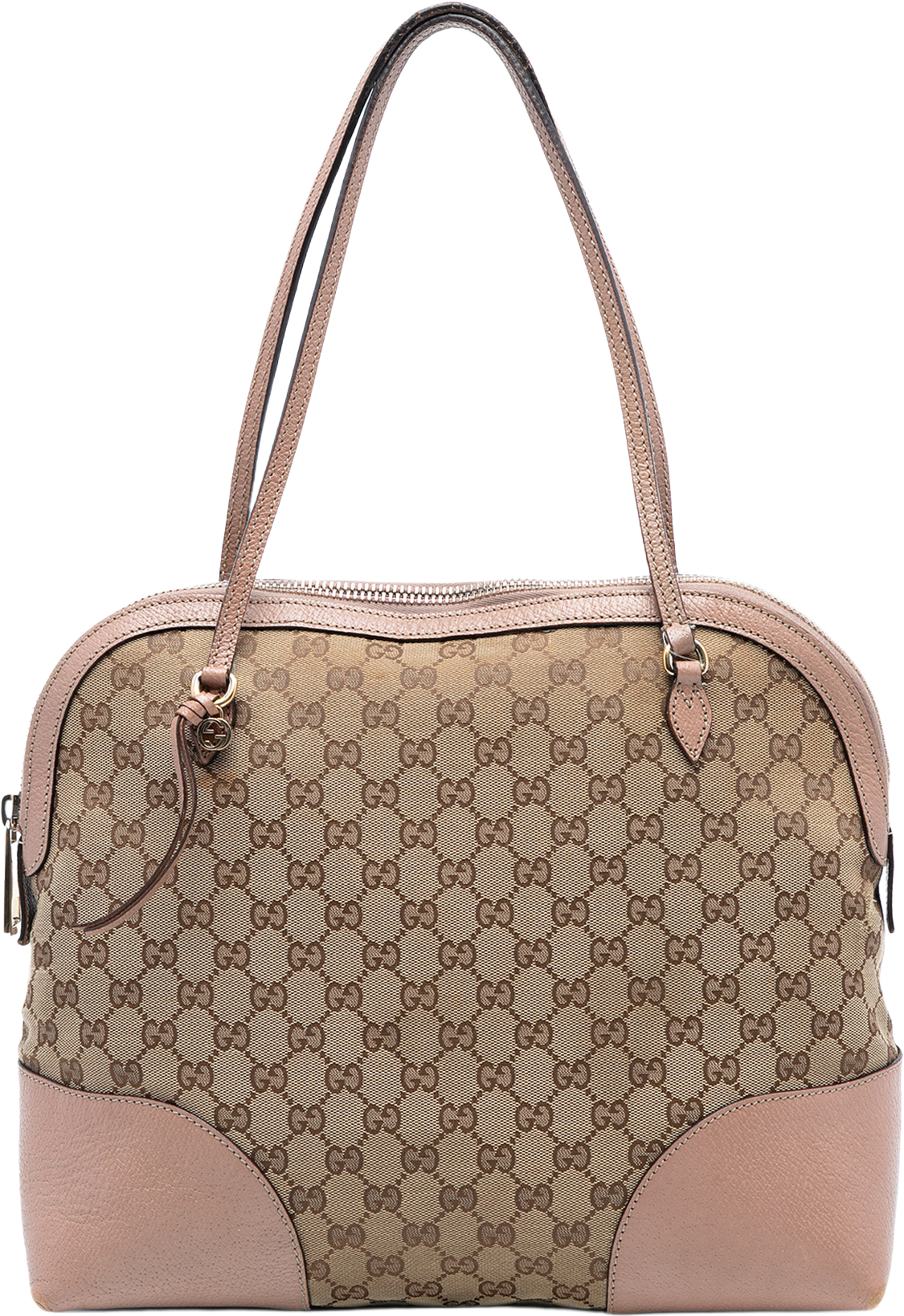 Gucci Medium Gg Canvas Bree Dome Tote, från Luxclusif, i färgen beige. Klicka för att öppna bilden i stort format