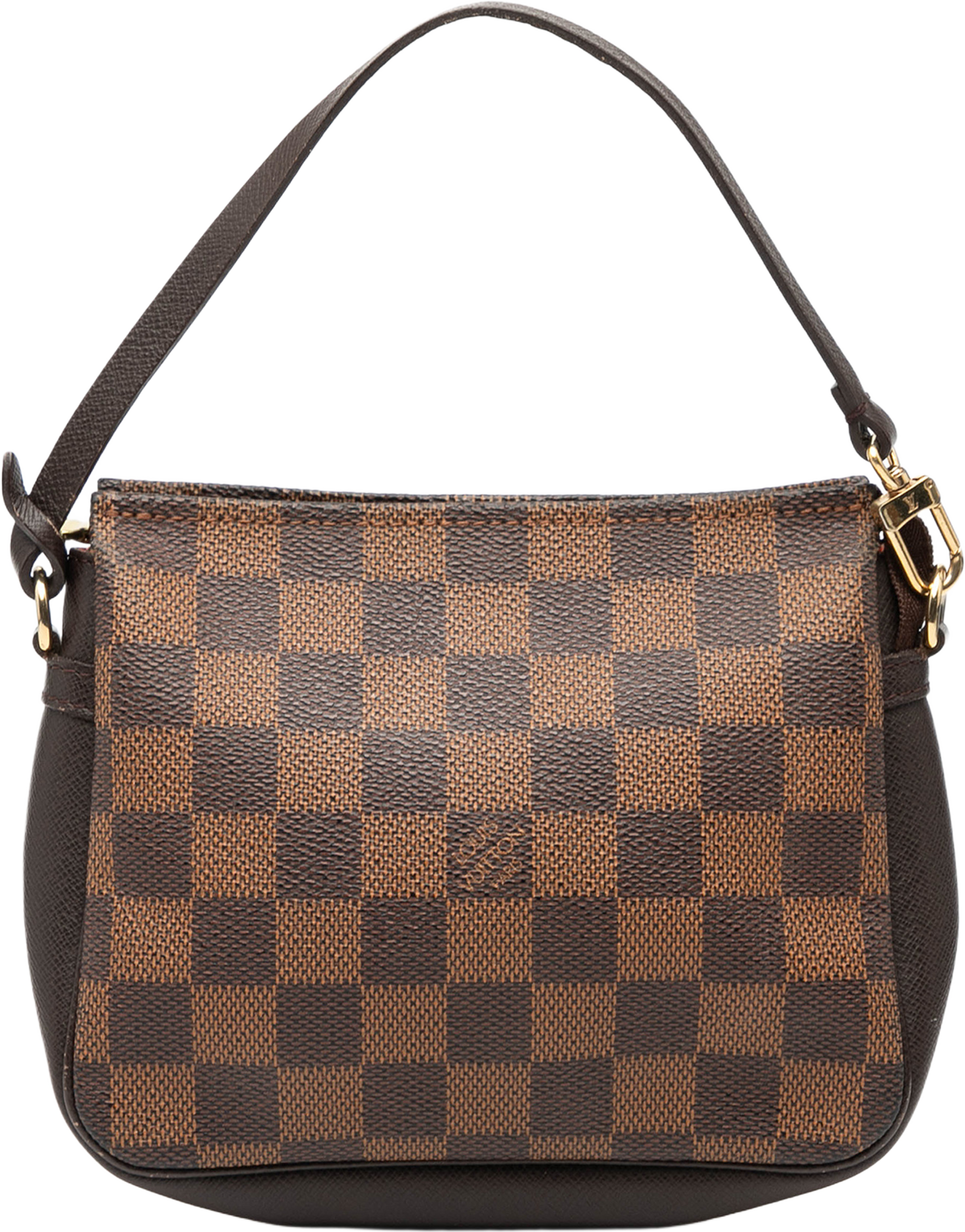 Louis Vuitton Damier Ebene Trousse Pochette, från Luxclusif, i färgen brown. Klicka för att öppna bilden i stort format