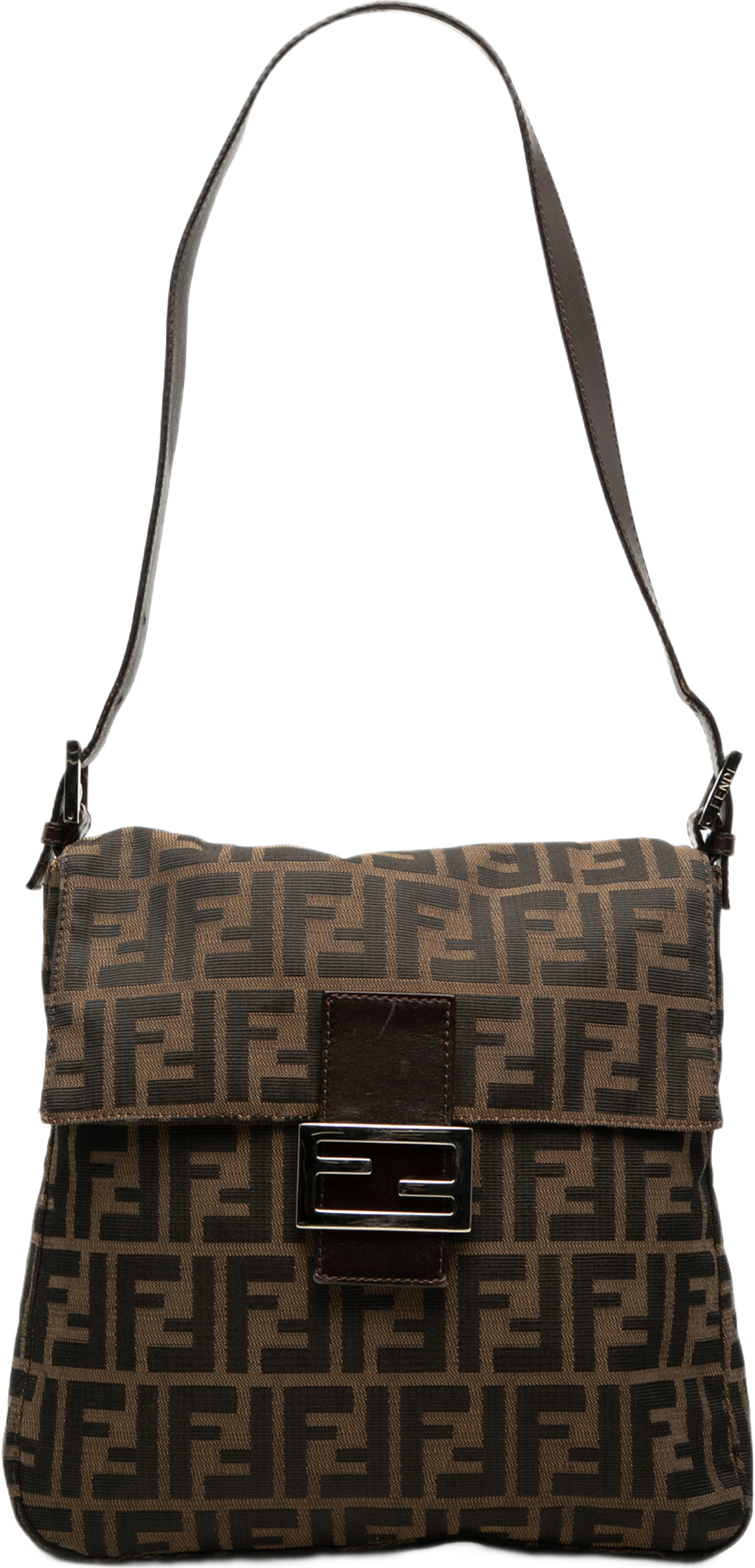 Fendi Zucca Canvas Shoulder Bag, från Luxclusif, i färgen brown. Klicka för att öppna bilden i stort format