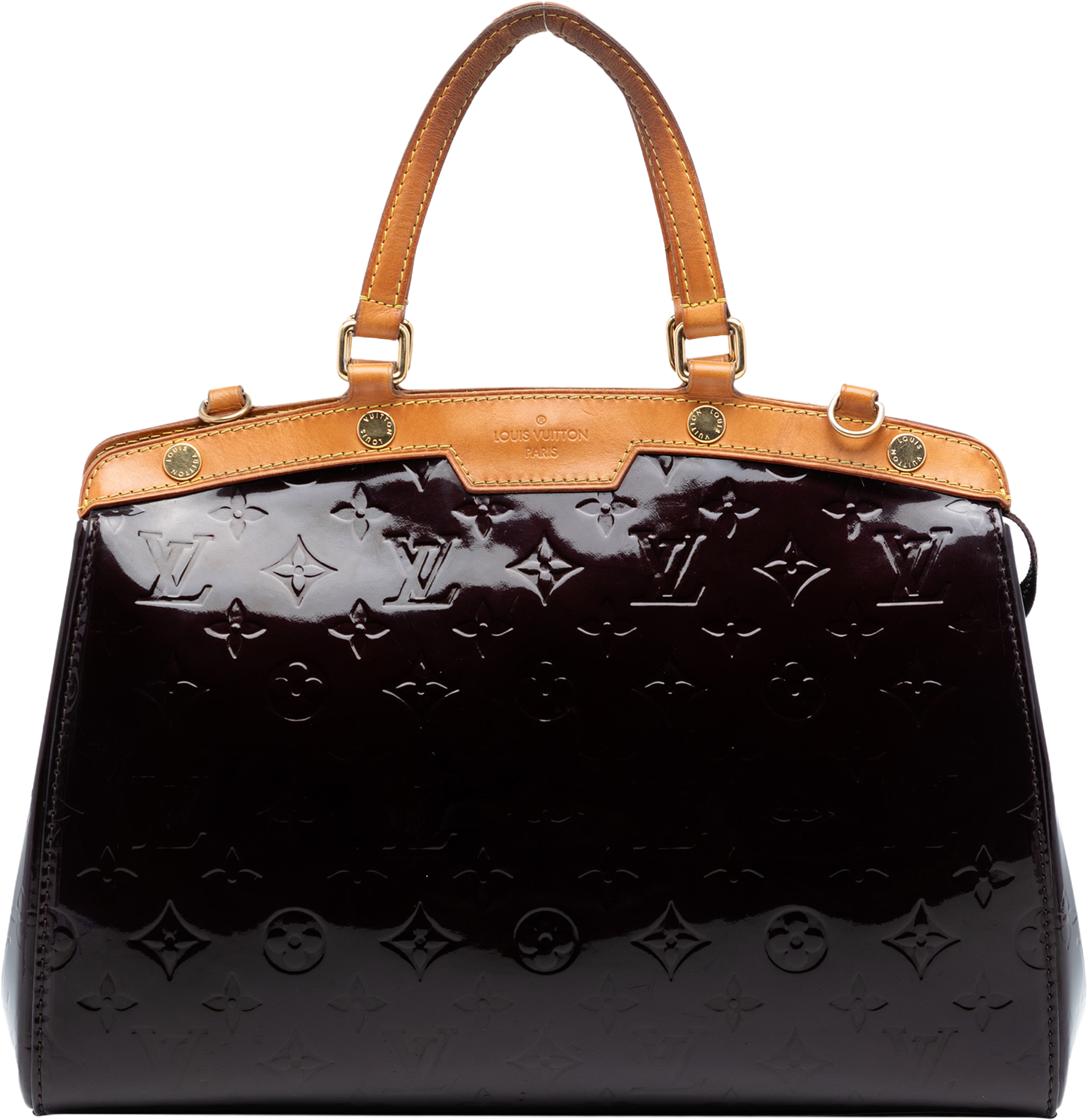 Louis Vuitton Monogram Vernis Brea Mm, från Luxclusif, i färgen purple. Klicka för att öppna bilden i stort format