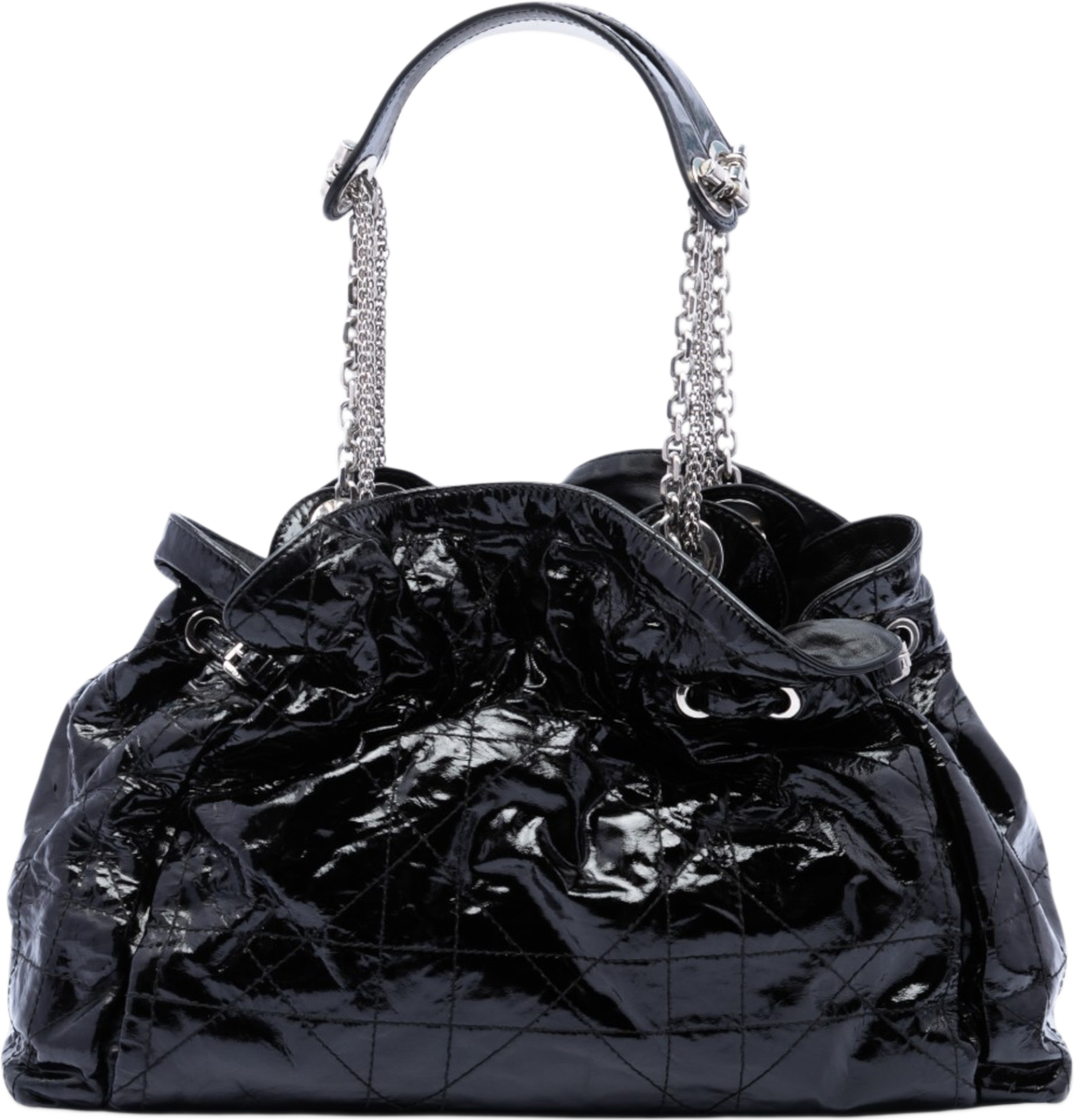 Dior Patent Cannage Le Trente Tote, från Luxclusif, i färgen black. Klicka för att öppna bilden i stort format