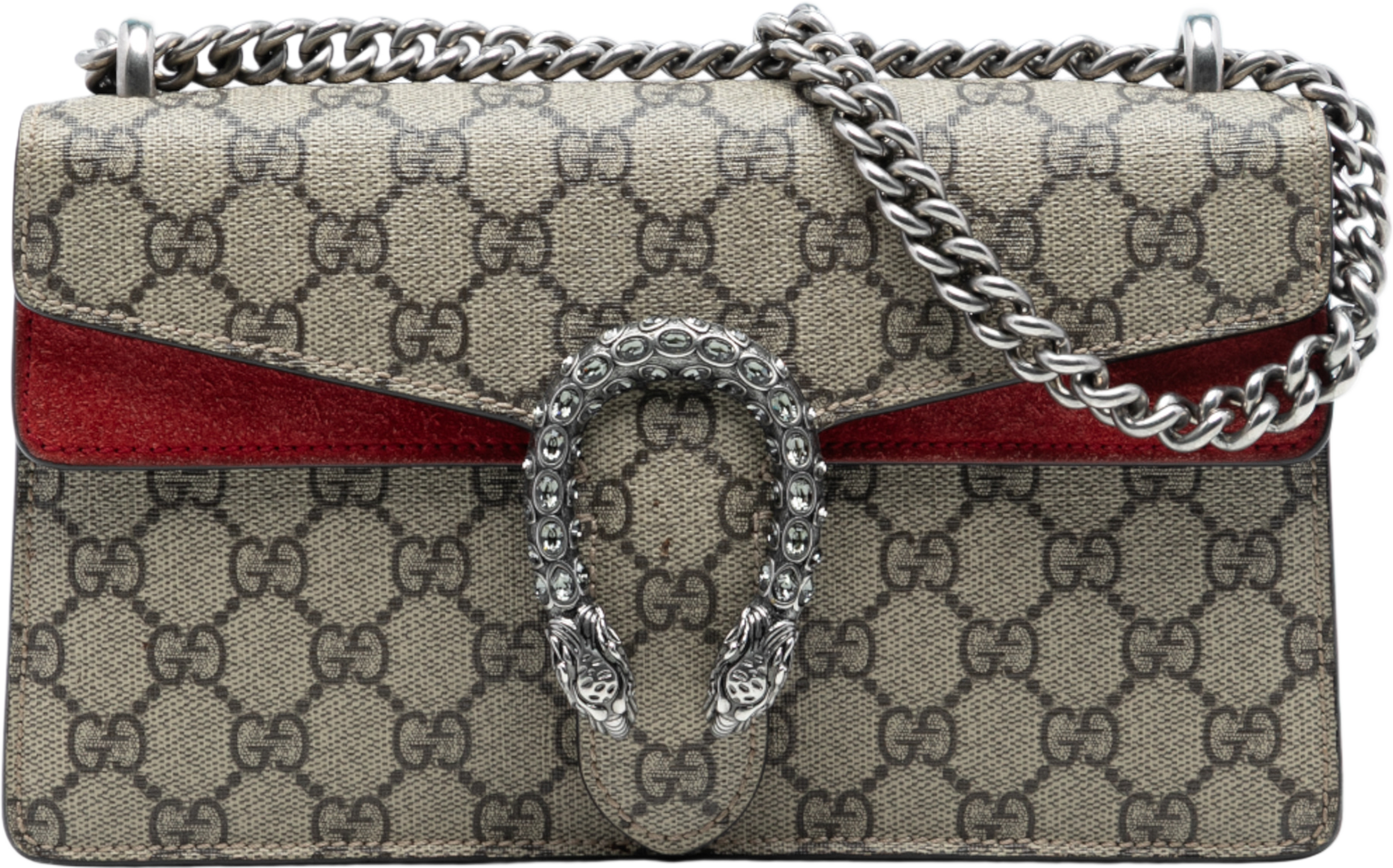 Gucci Medium Gg Supreme Dionysus Crossbody, från Luxclusif, i färgen beige. Klicka för att öppna bilden i stort format