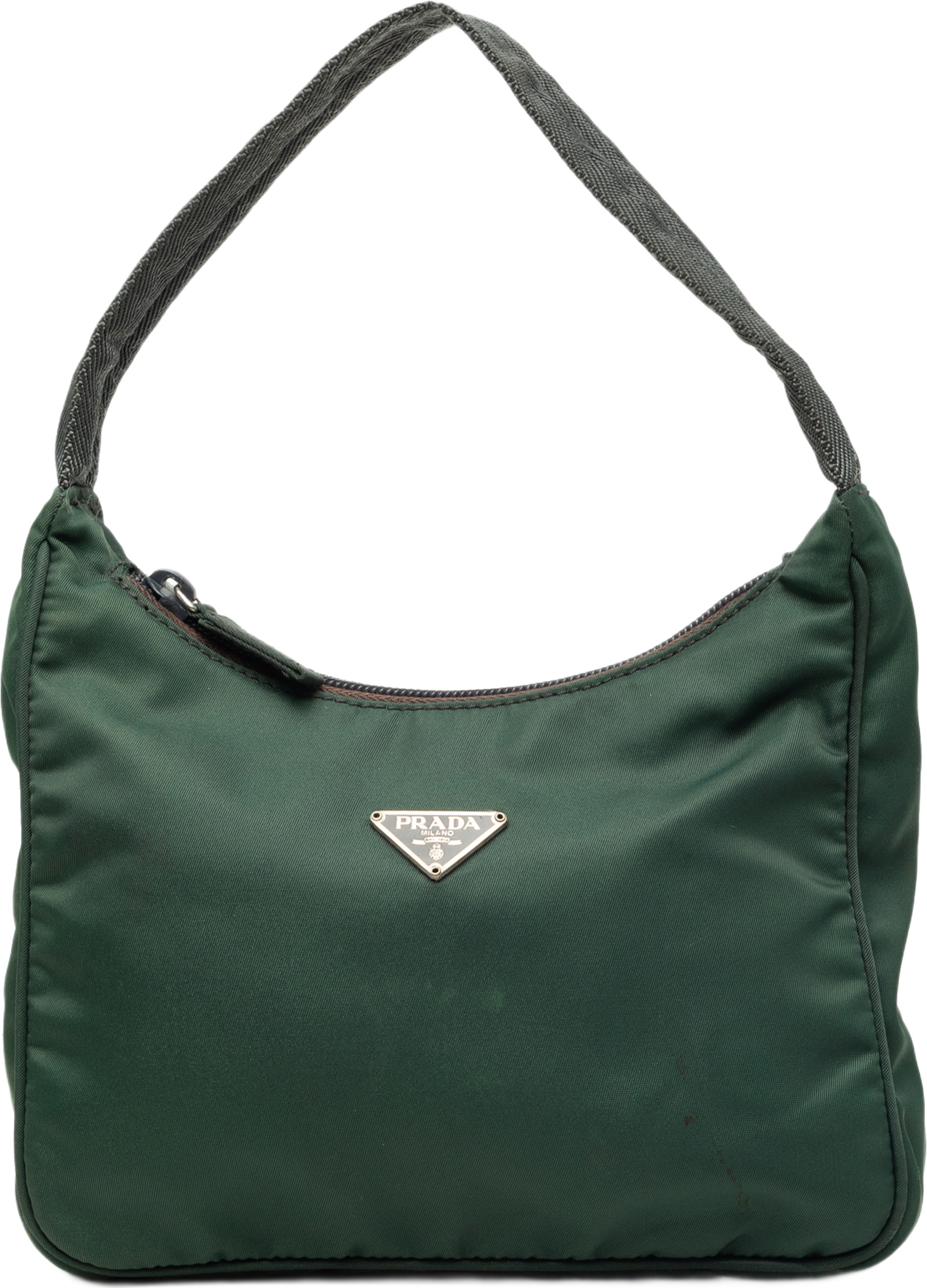Prada Mini Tessuto Re Edition 2000 Shoulder Bag, från Luxclusif, i färgen grön. Klicka för att öppna bilden i stort format