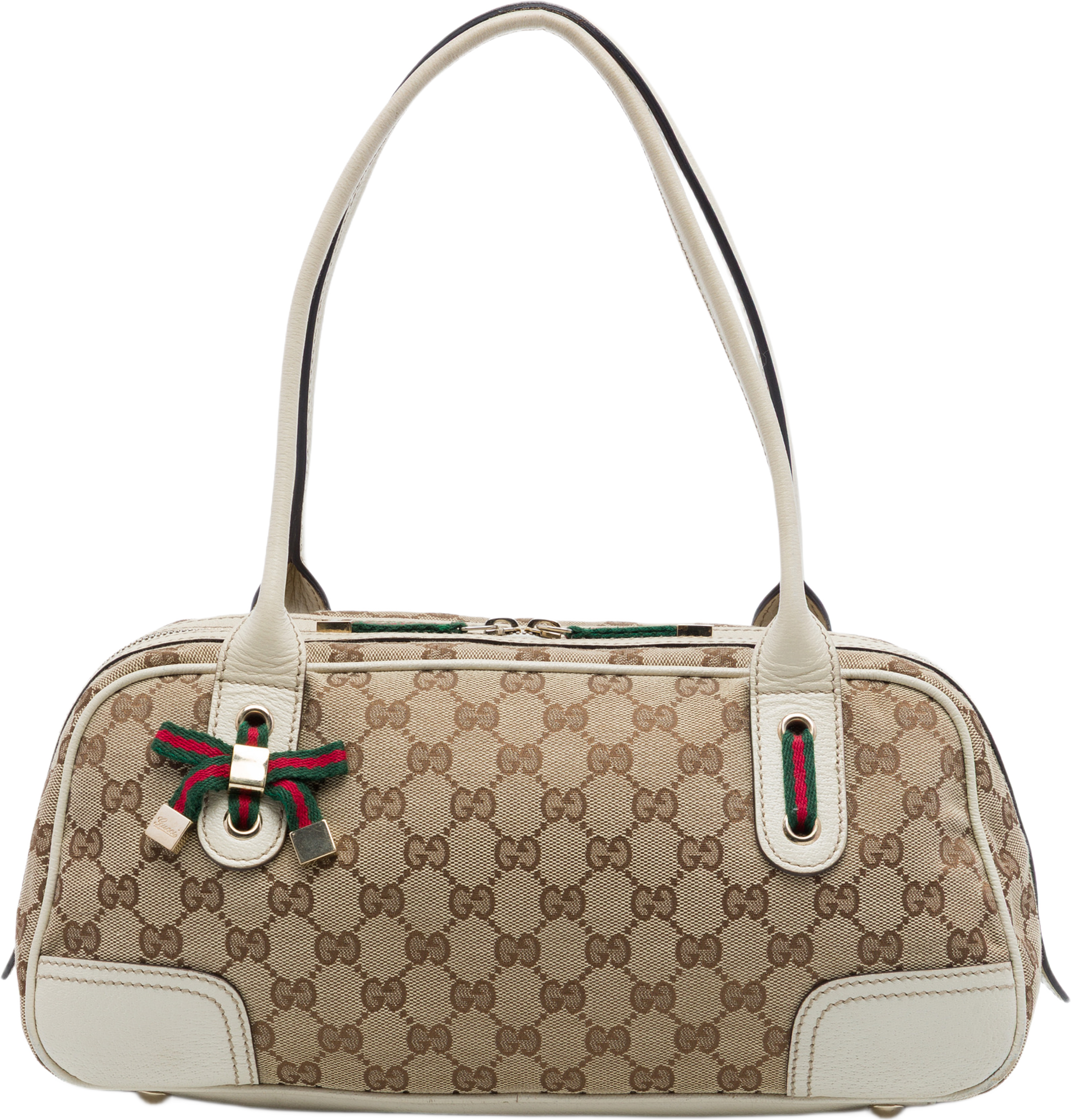 Gucci Gg Canvas Princy Shoulder Bag, från Luxclusif, i färgen vit. Klicka för att öppna bilden i stort format
