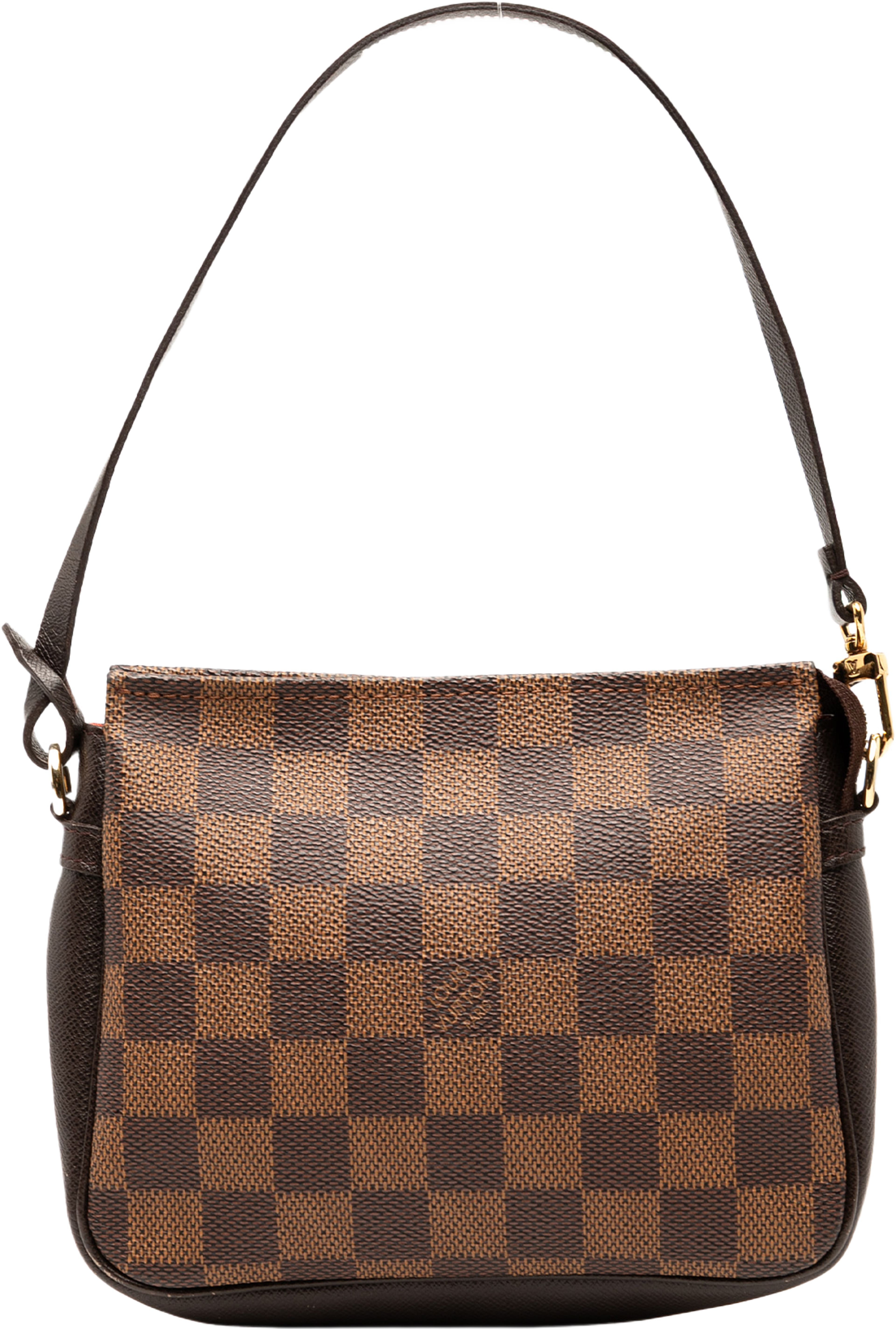 Louis Vuitton Damier Ebene Trousse Pochette, från Luxclusif, i färgen brown. Klicka för att öppna bilden i stort format