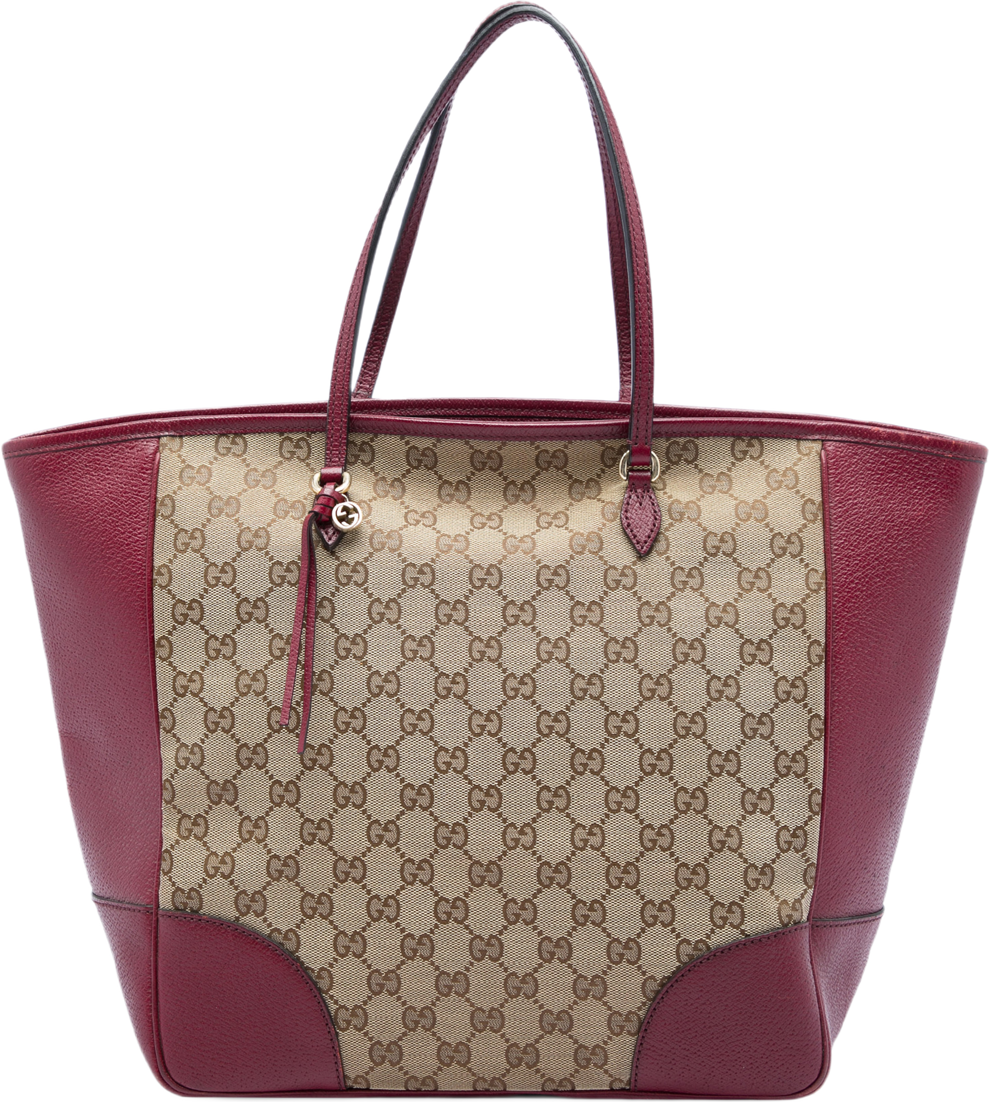 Gucci Gg Canvas And Calfskin Bree Tote, från Luxclusif, i färgen beige. Klicka för att öppna bilden i stort format
