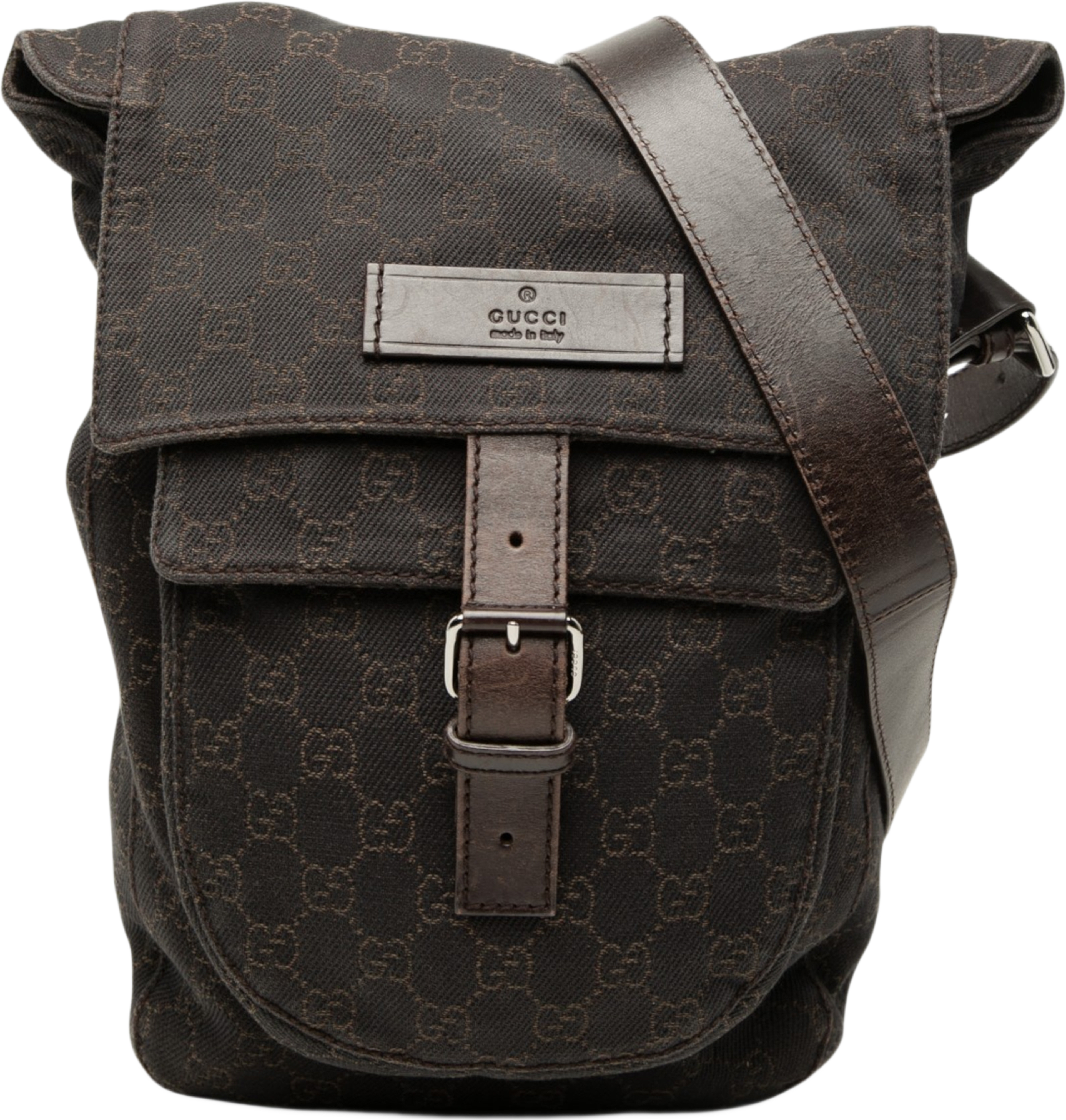 Gucci Gg Canvas Crossbody, från Luxclusif, i färgen brun. Klicka för att öppna bilden i stort format