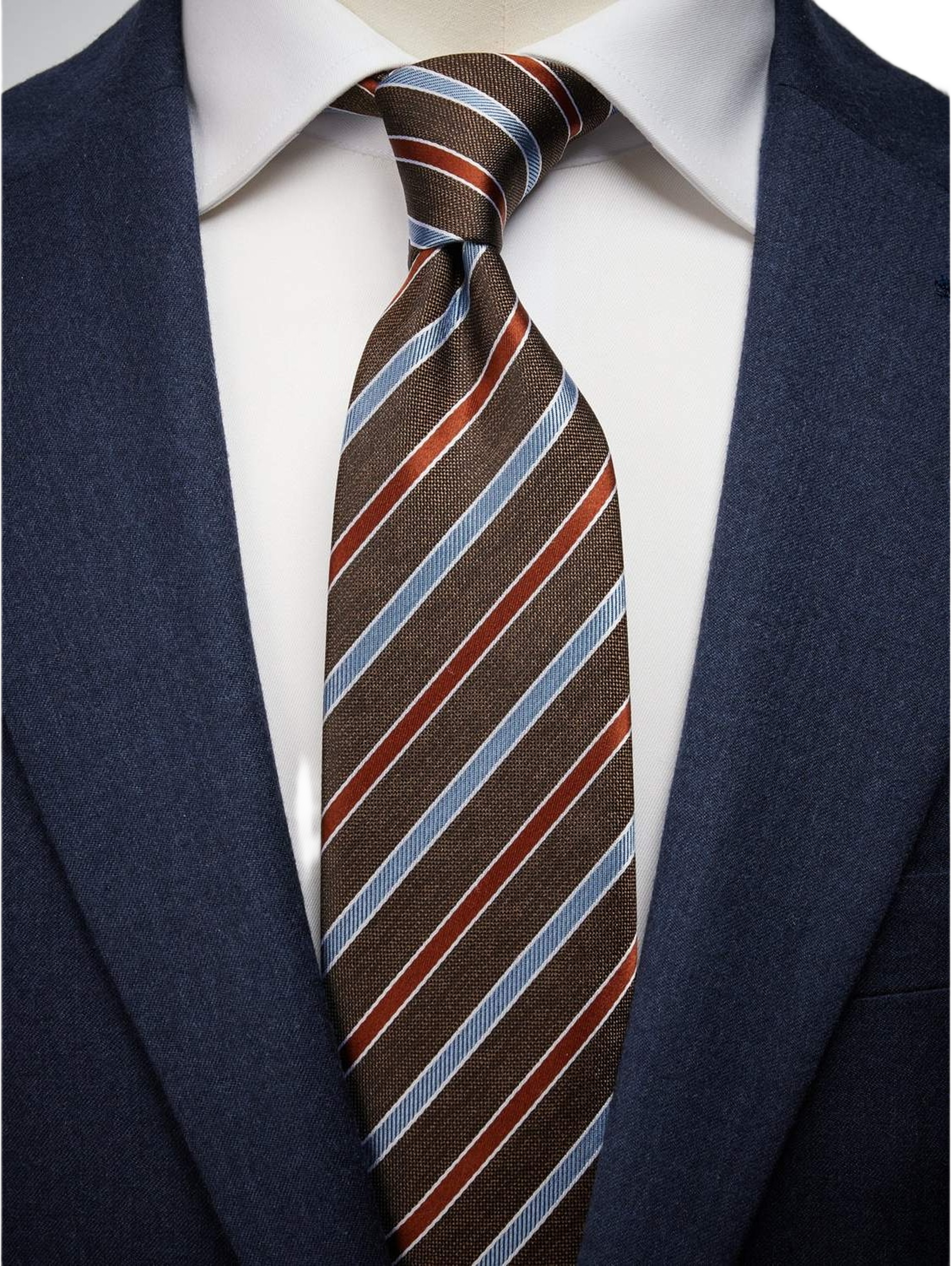 Brown Tie Multi Stripe