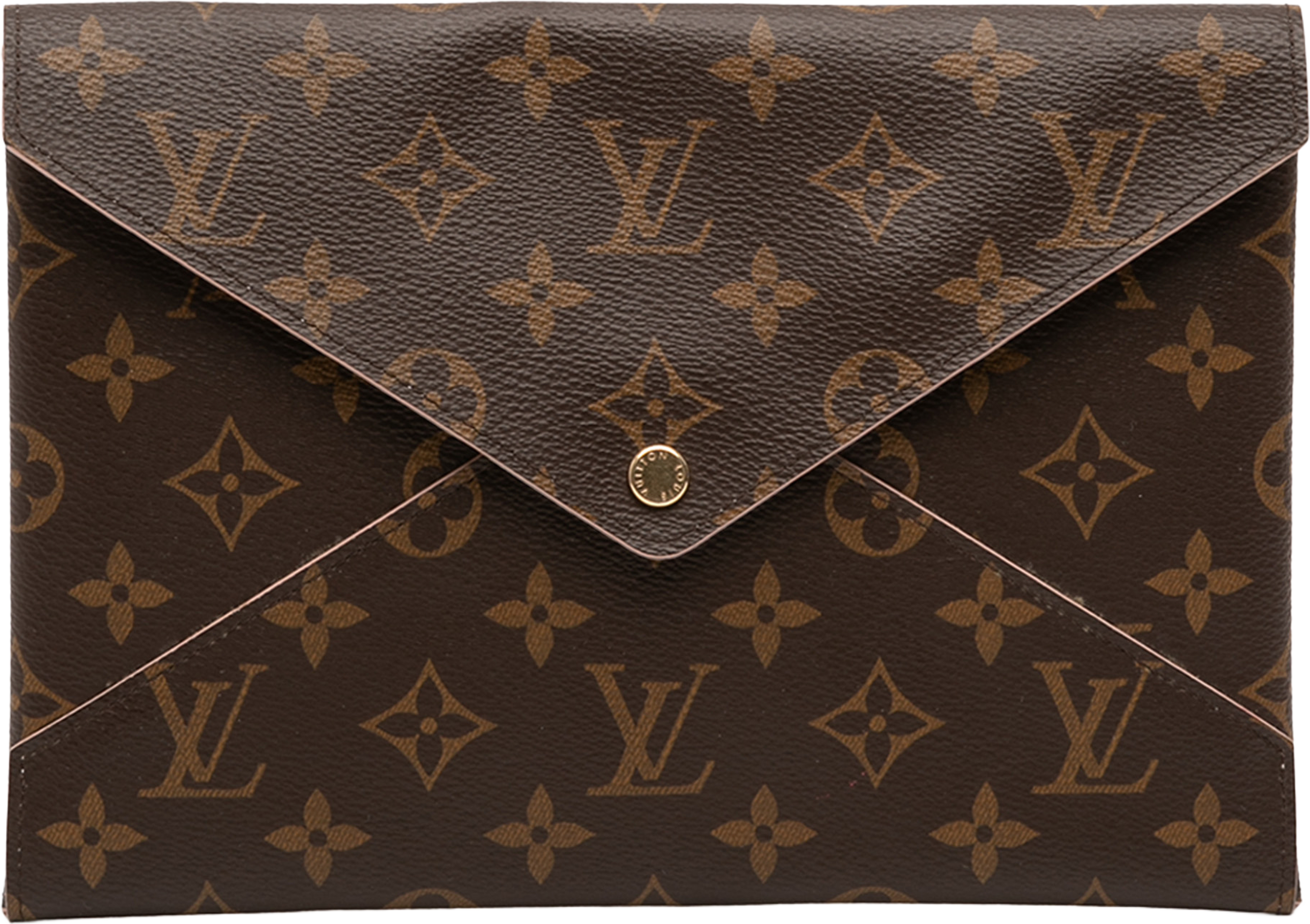 Louis Vuitton Monogram Pochette Kirigami Gm, från Luxclusif, i färgen brown. Klicka för att öppna bilden i stort format