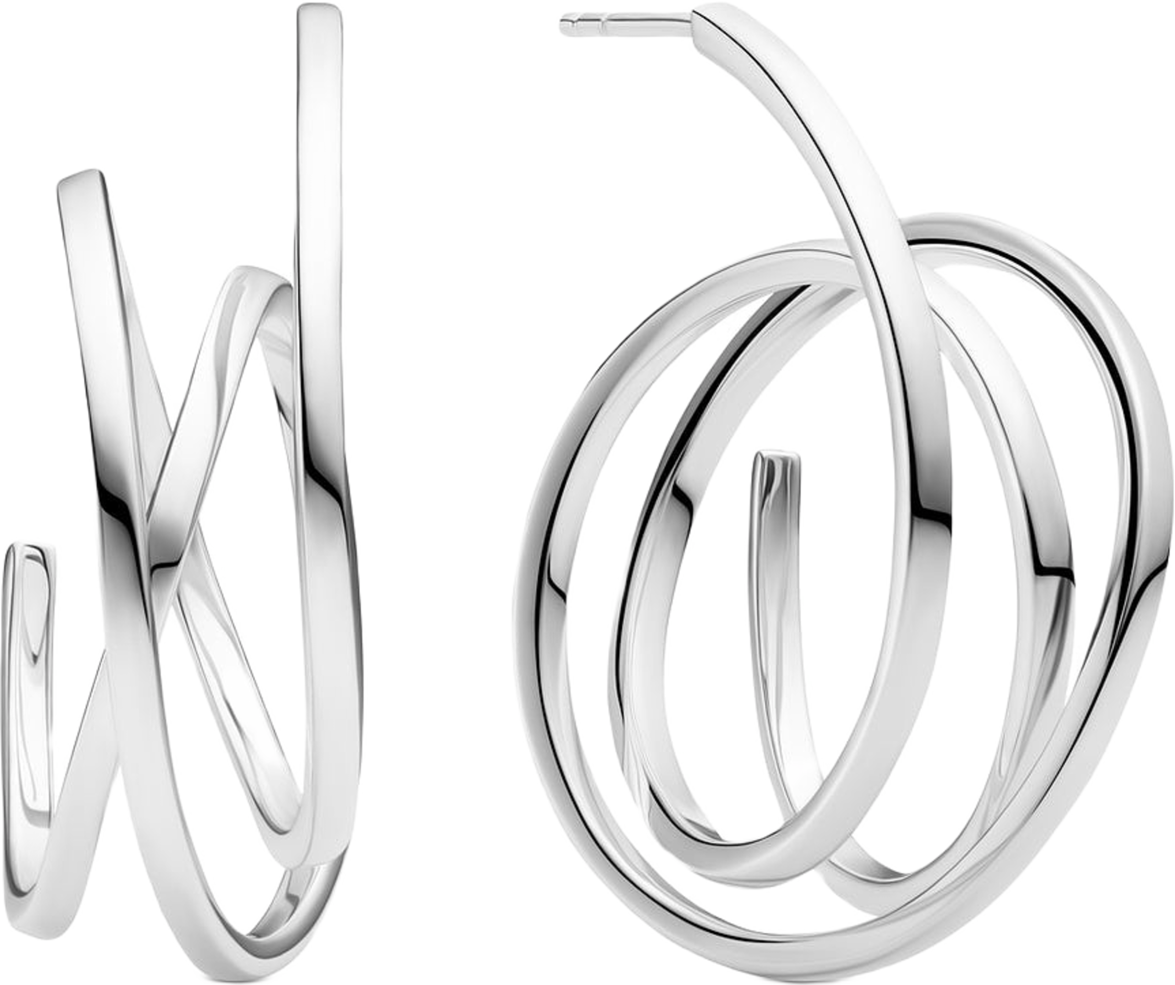 Örhängen Spirale Pianura, från Sif Jakobs Jewellery, i färgen silver.