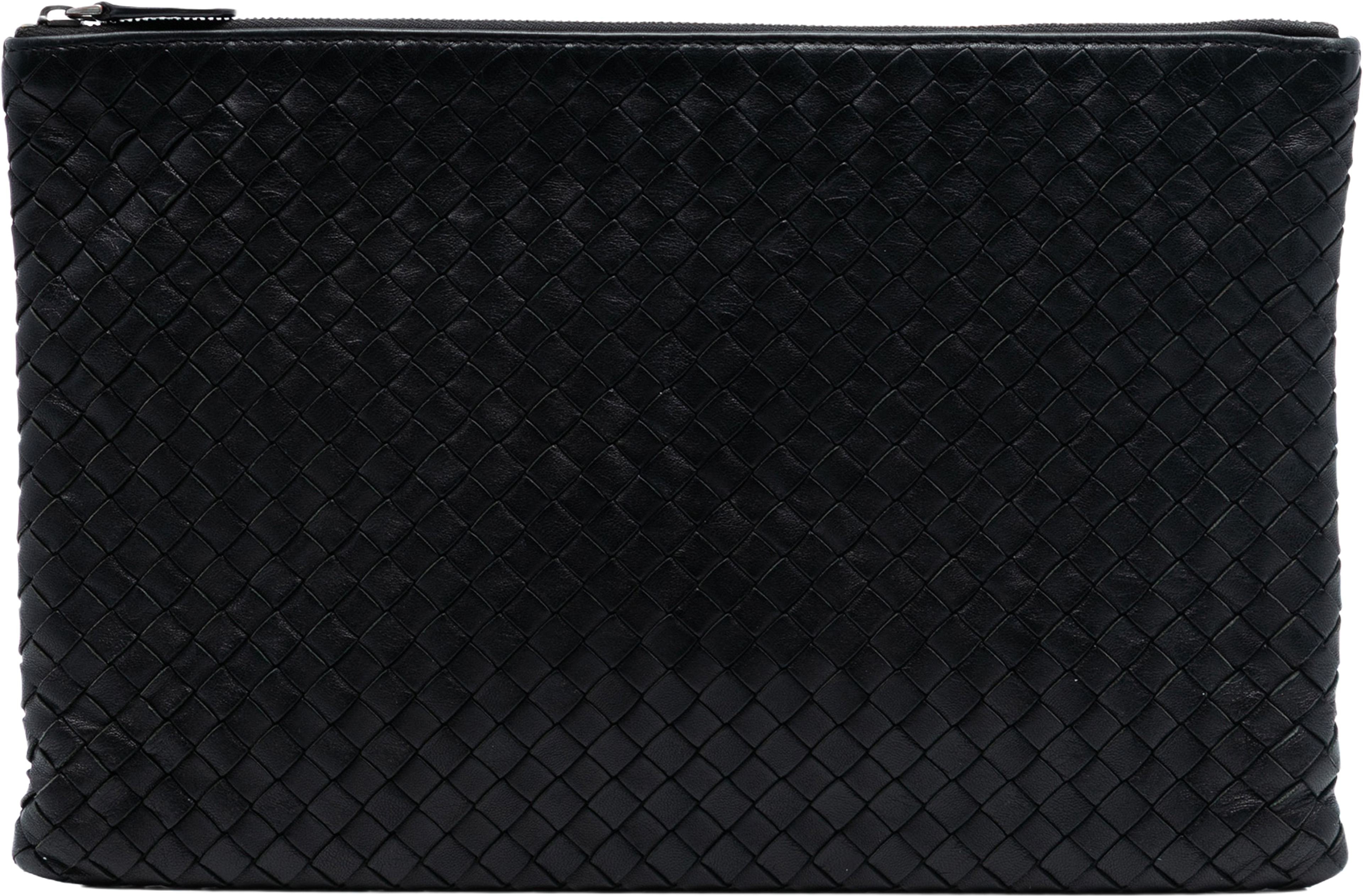 Bottega Veneta Nappa Intrecciato Clutch, från Luxclusif, i färgen black. Klicka för att öppna bilden i stort format