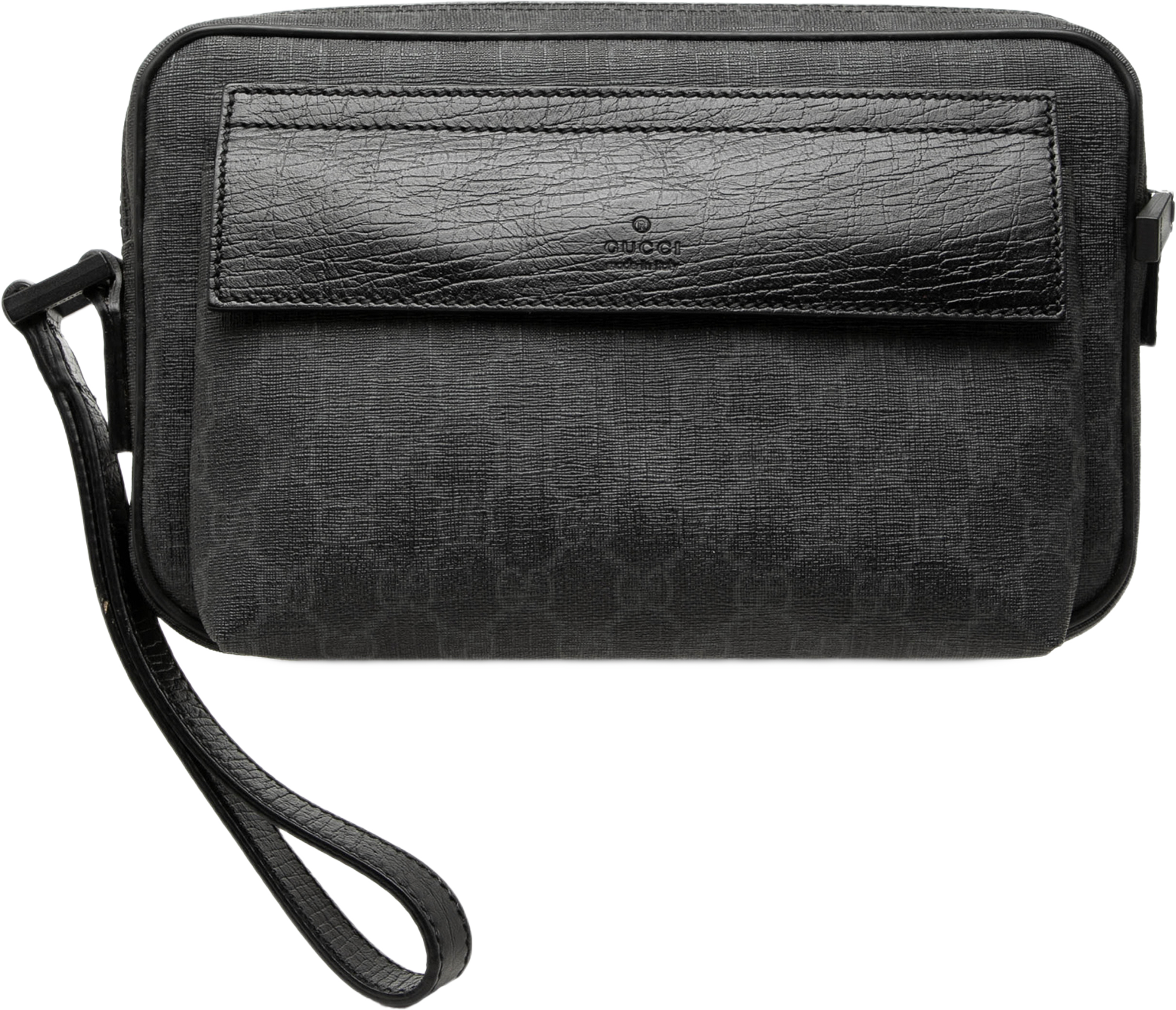 Gucci Gg Supreme Clutch, från Luxclusif, i färgen svart. Klicka för att öppna bilden i stort format