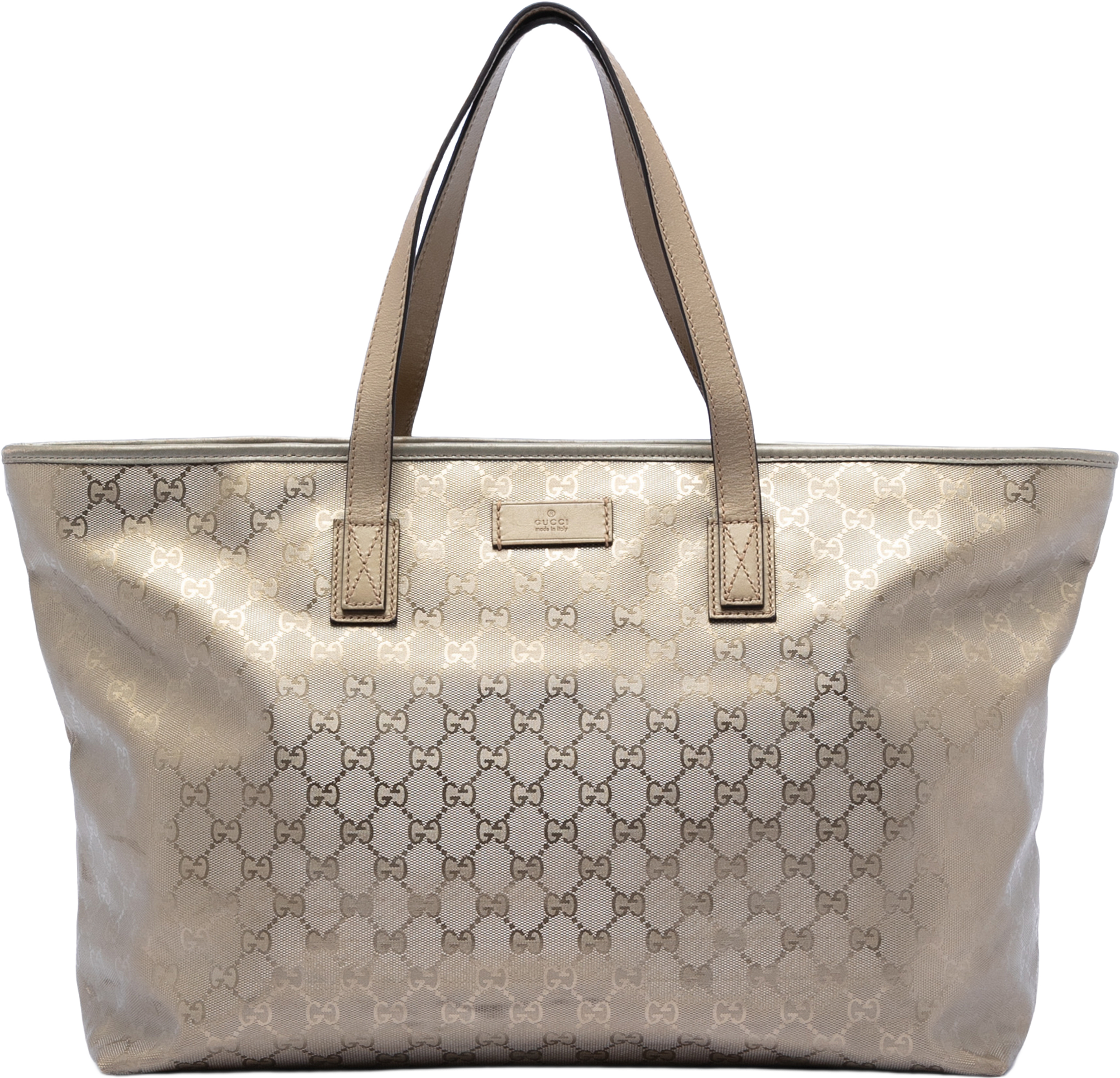 Gucci Large Gg Imprime Tote, från Luxclusif, i färgen gold. Klicka för att öppna bilden i stort format