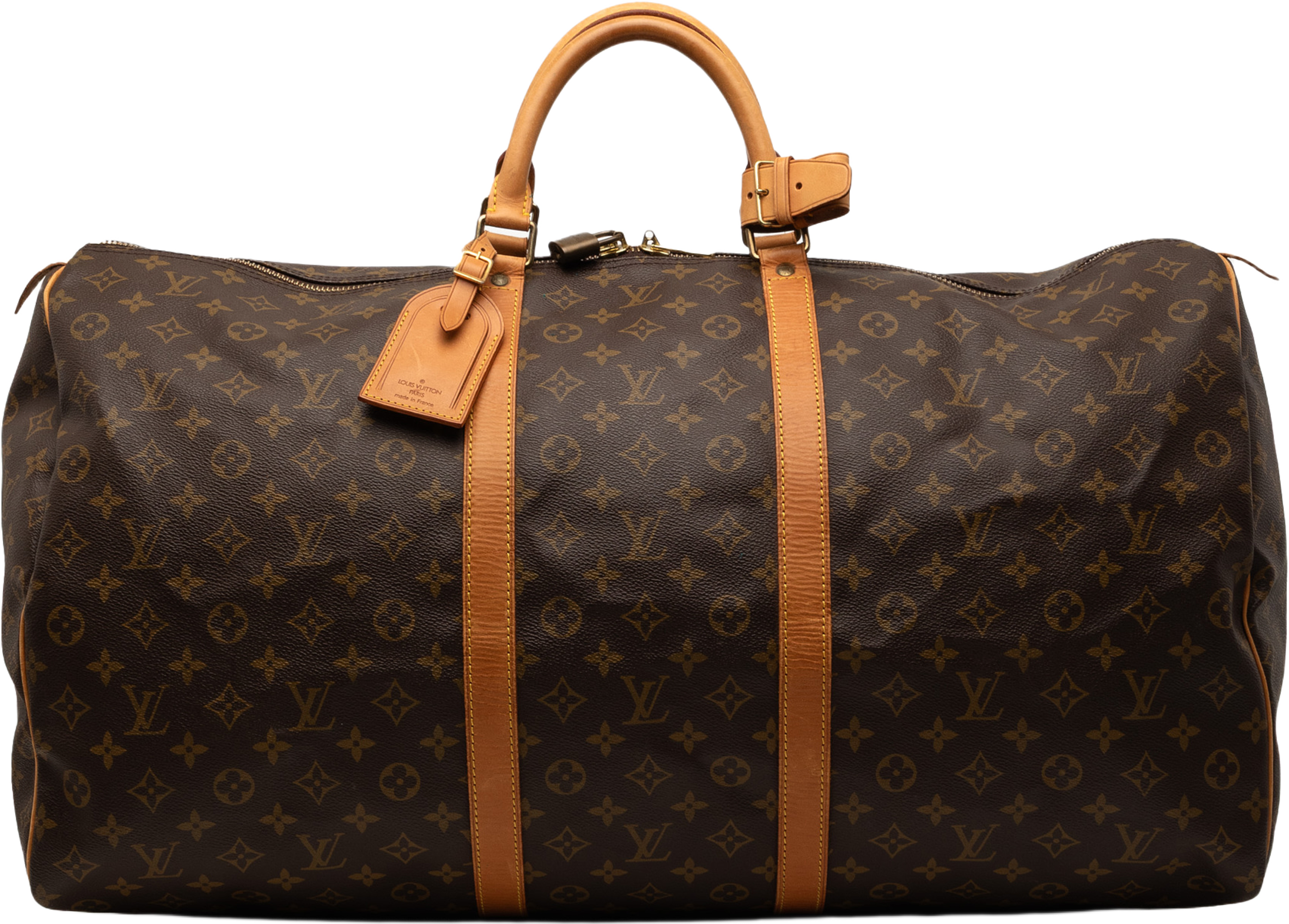 Louis Vuitton Monogram Keepall 60, från Luxclusif, i färgen brown. Klicka för att öppna bilden i stort format