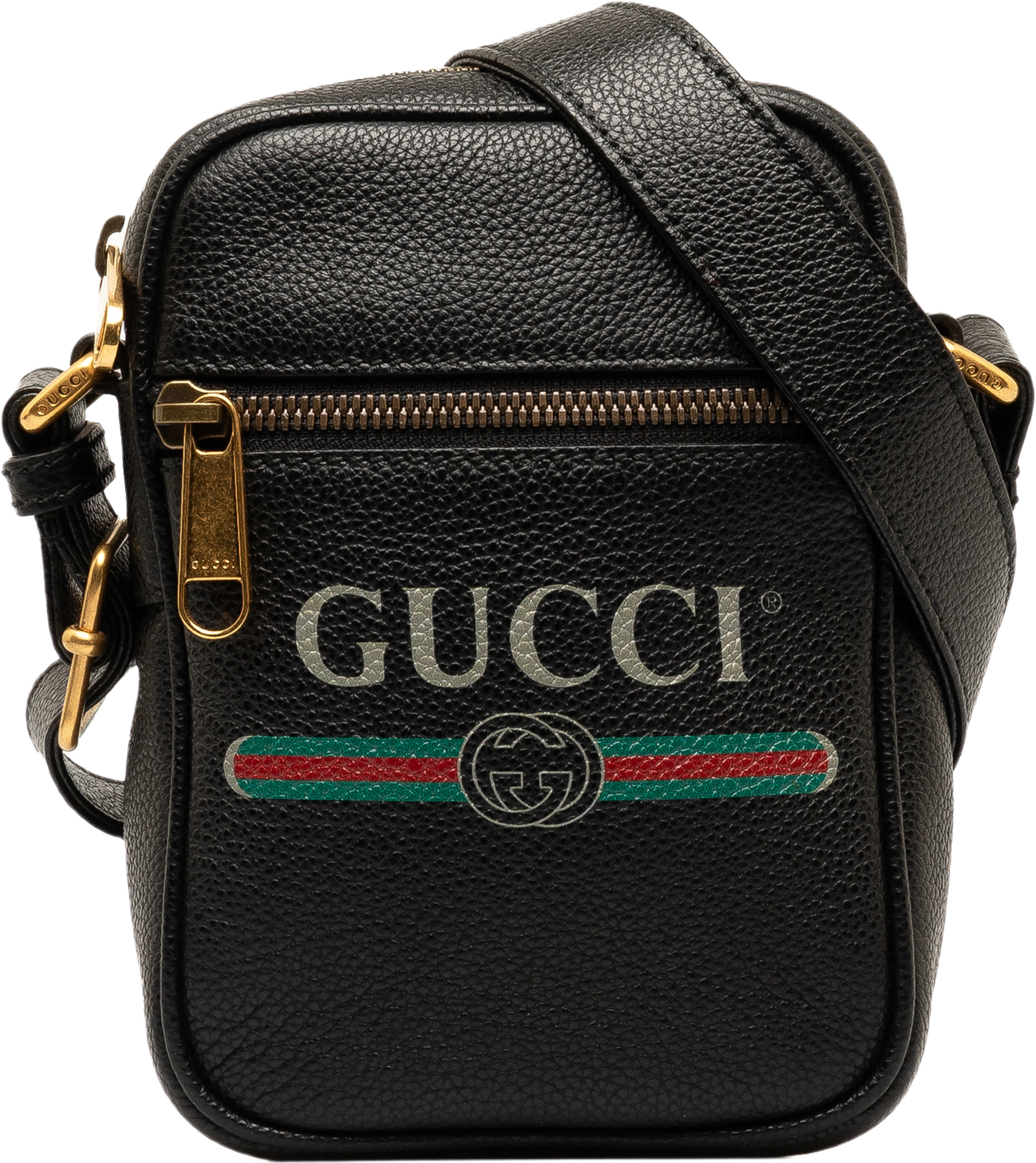 Gucci Gucci Logo Crossbody, från Luxclusif, i färgen black. Klicka för att öppna bilden i stort format