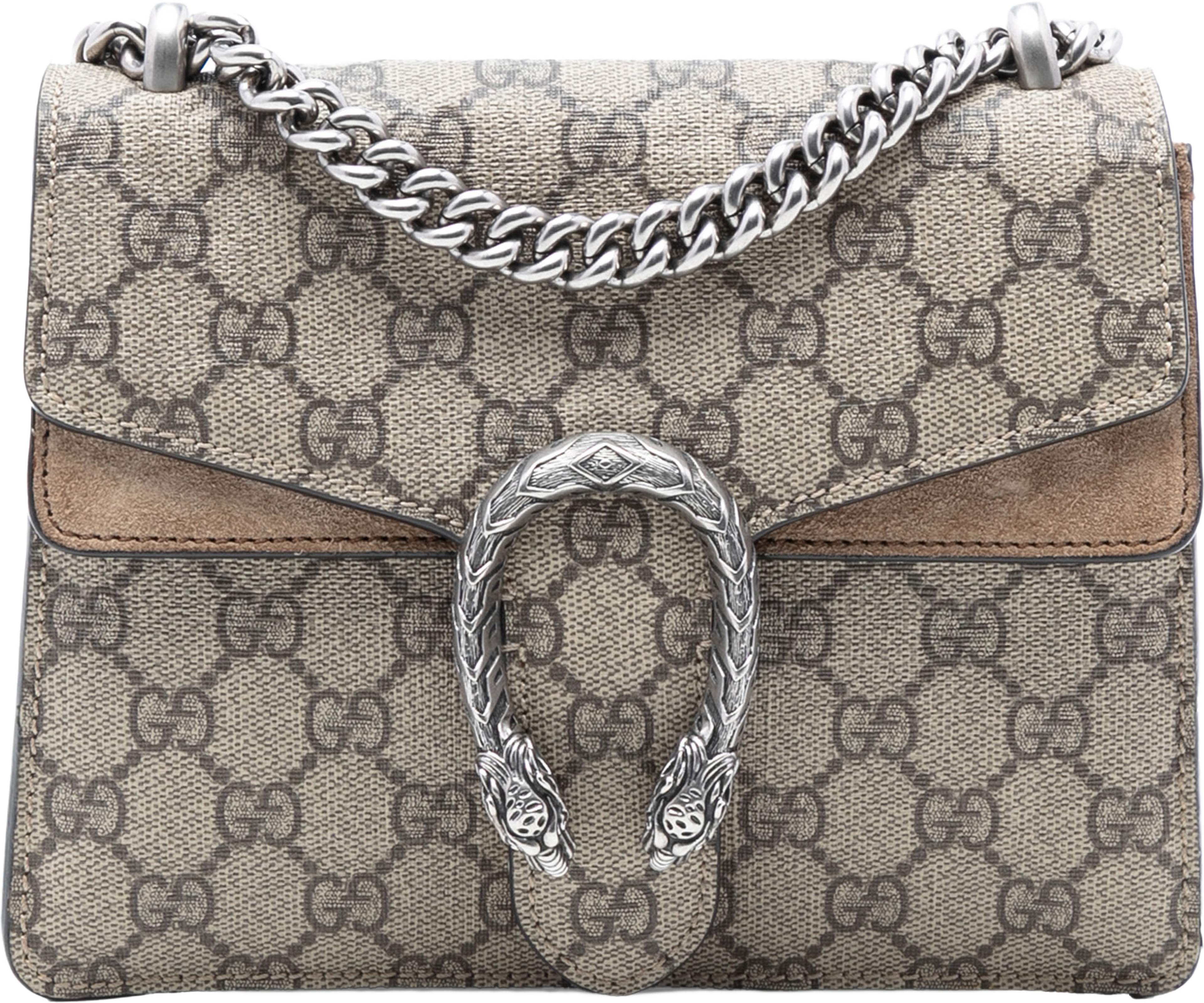 Gucci Small Gg Supreme Dionysus Crossbody, från Luxclusif, i färgen beige. Klicka för att öppna bilden i stort format