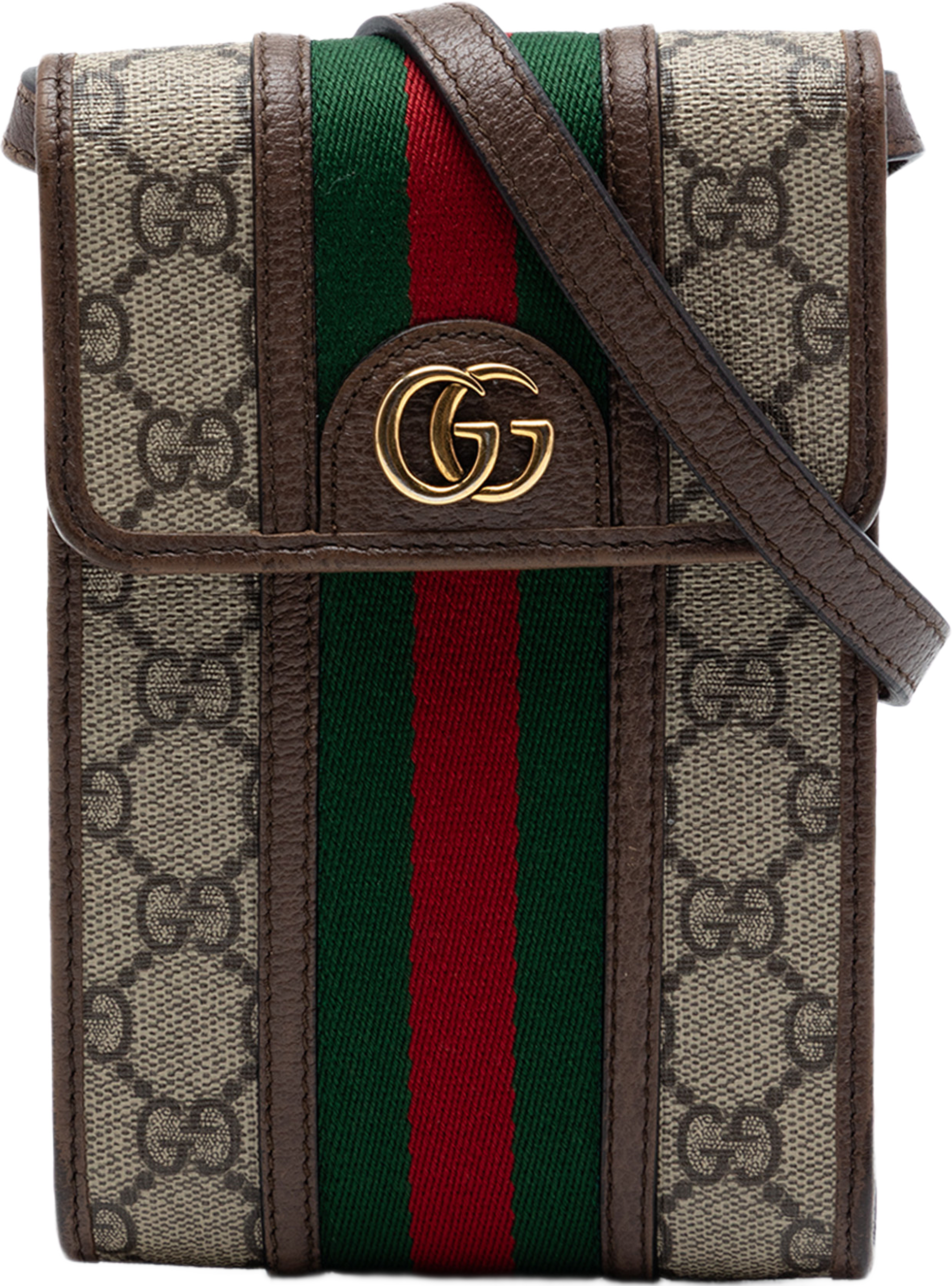 Gucci Mini Gg Supreme Web Ophidia Crossbody, från Luxclusif, i färgen beige. Klicka för att öppna bilden i stort format