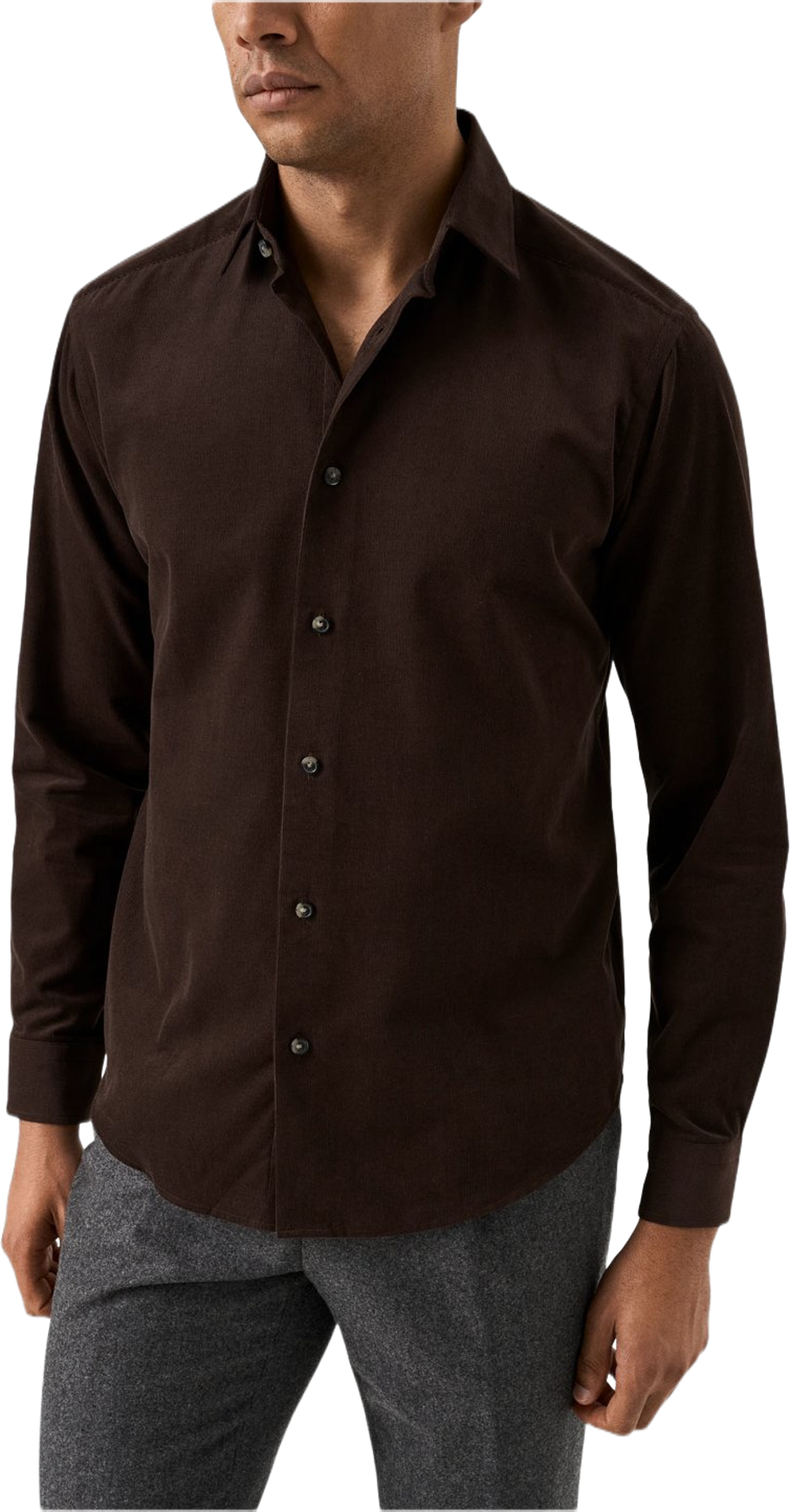 Manchesterskjorta Casual Fit, från Eton, i färgen dark brown. Klicka för att öppna bilden i stort format