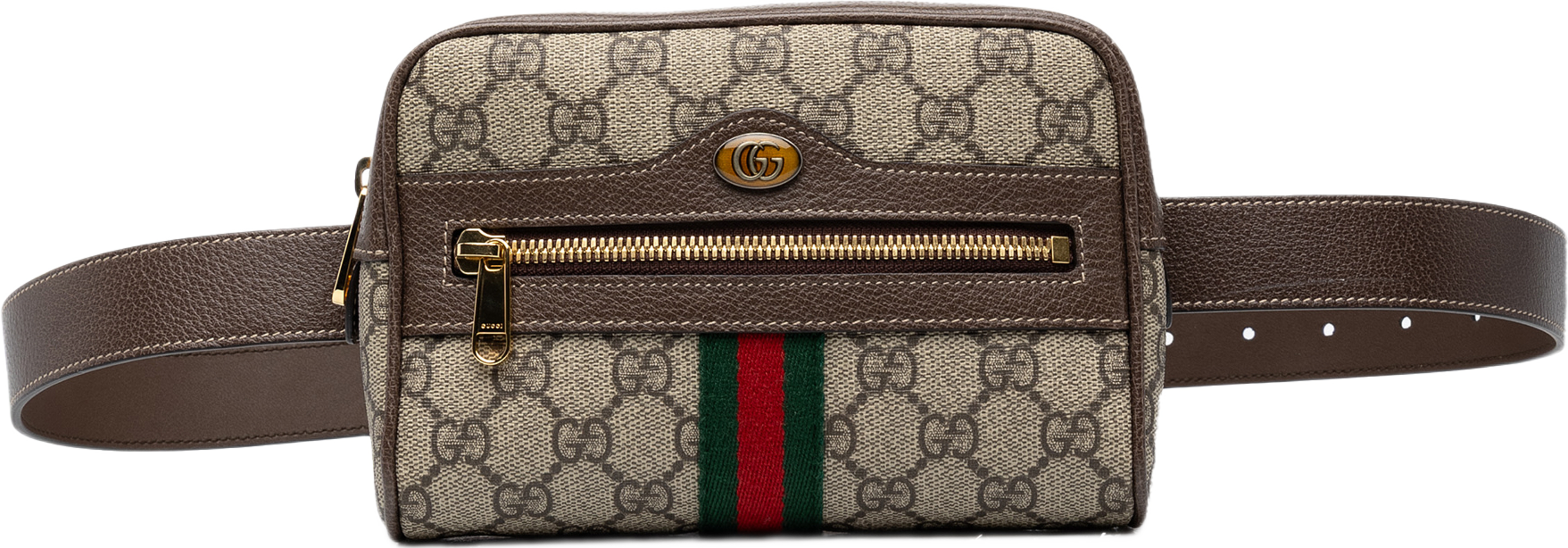 Gucci Small Gg Supreme Web Ophidia Belt Bag, från Luxclusif, i färgen beige. Klicka för att öppna bilden i stort format