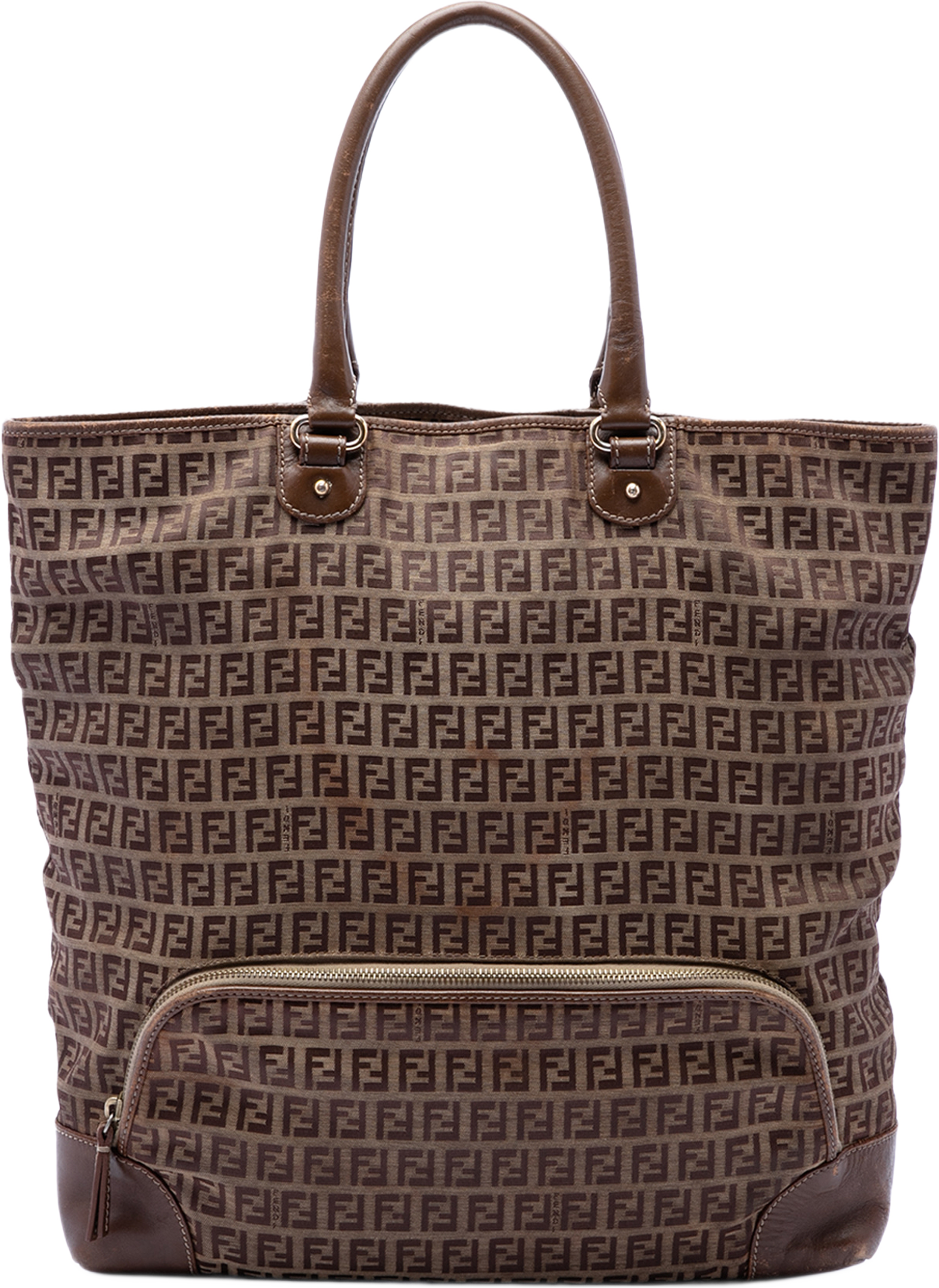 Fendi Zucchino Canvas Chef Shopping Tote, från Luxclusif, i färgen light brown. Klicka för att öppna bilden i stort format