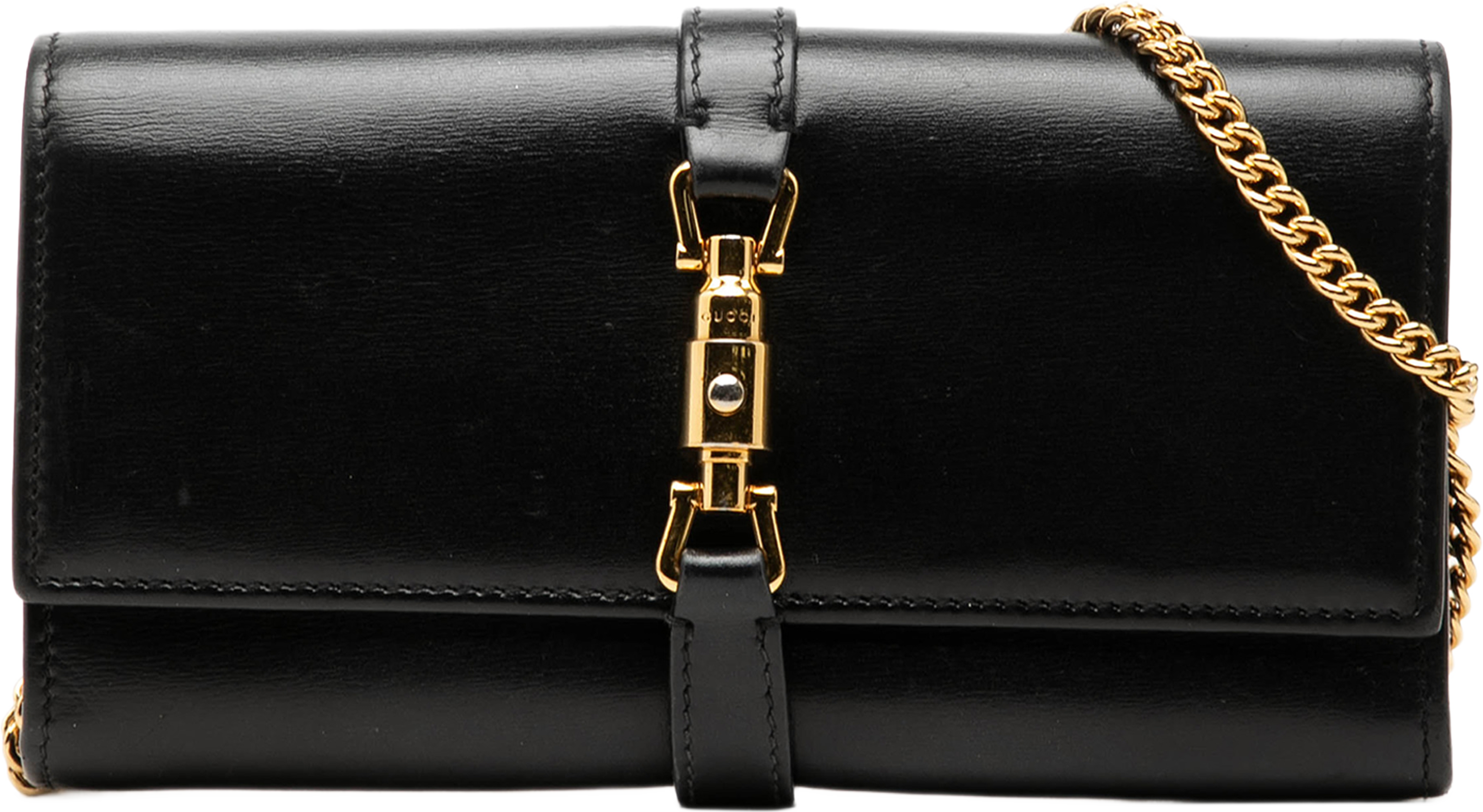 Gucci Calfskin Jackie 1961 Wallet On Chain, från Luxclusif, i färgen svart. Klicka för att öppna bilden i stort format
