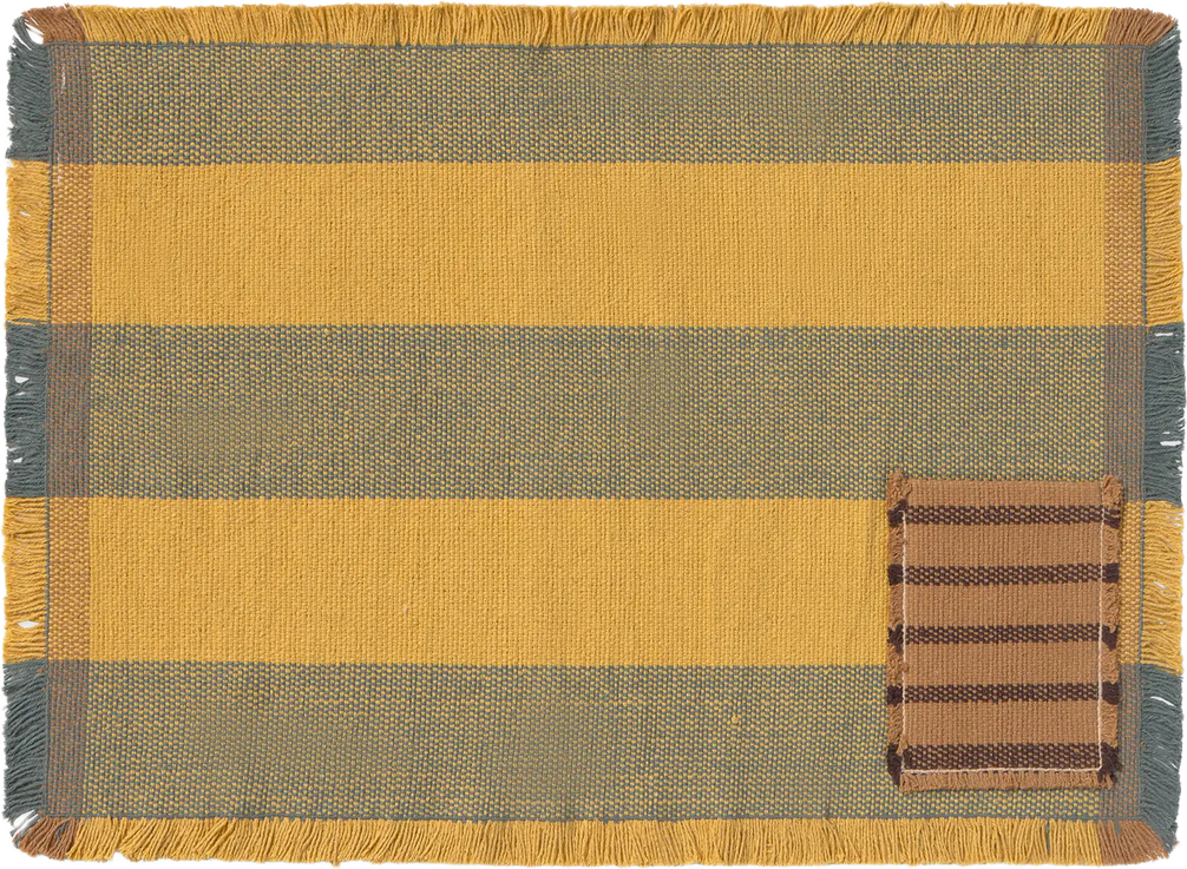 Bordstabletter Pocket Handvävda - 2 pack, från LORENA CANALS, i färgen mörk honung, terrazo, ockra, kaffeböna, ros. Klicka för att öppna bilden i stort format