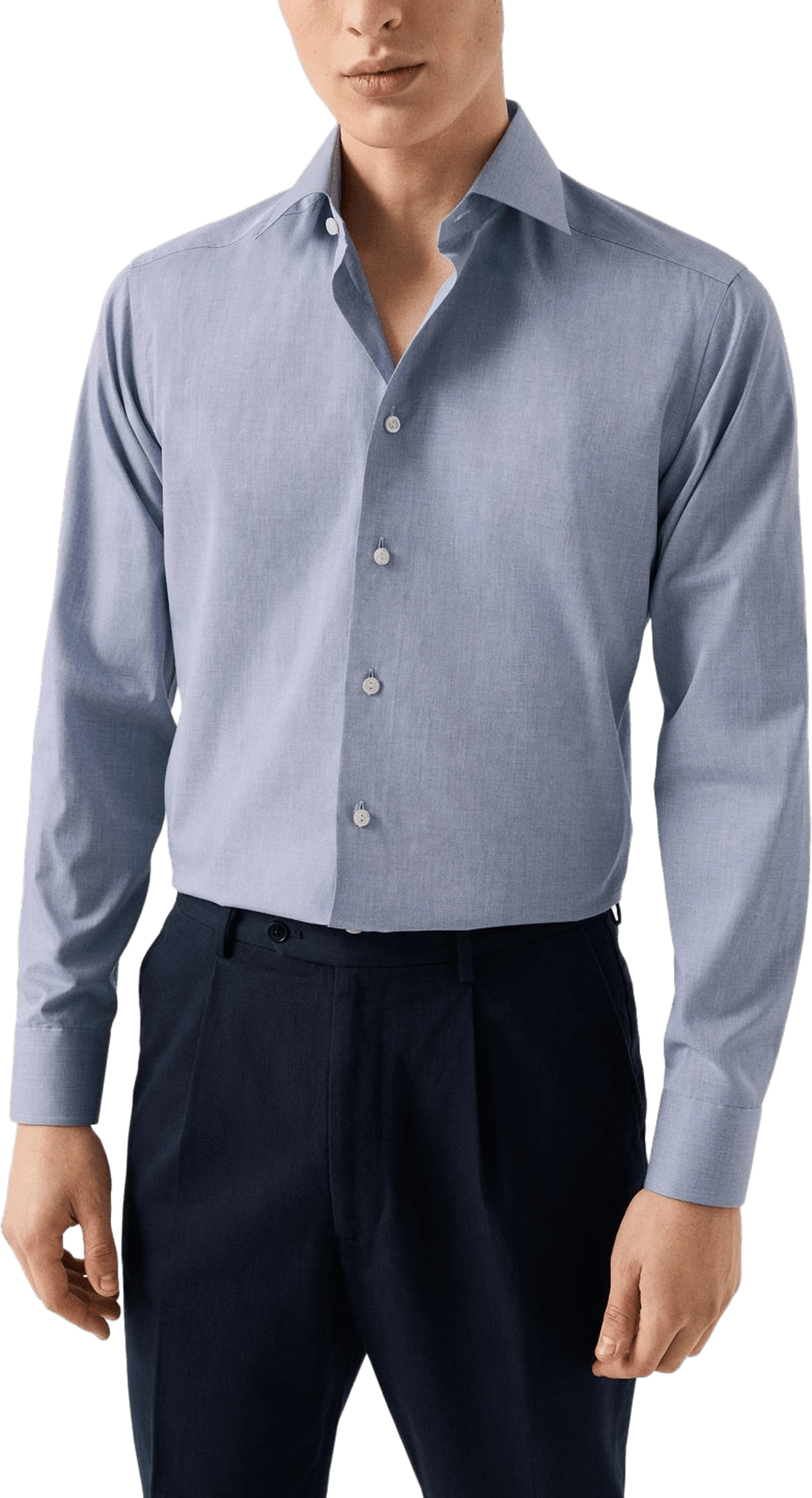 Rutig Skjorta I Fine Twill Contemporary Fit