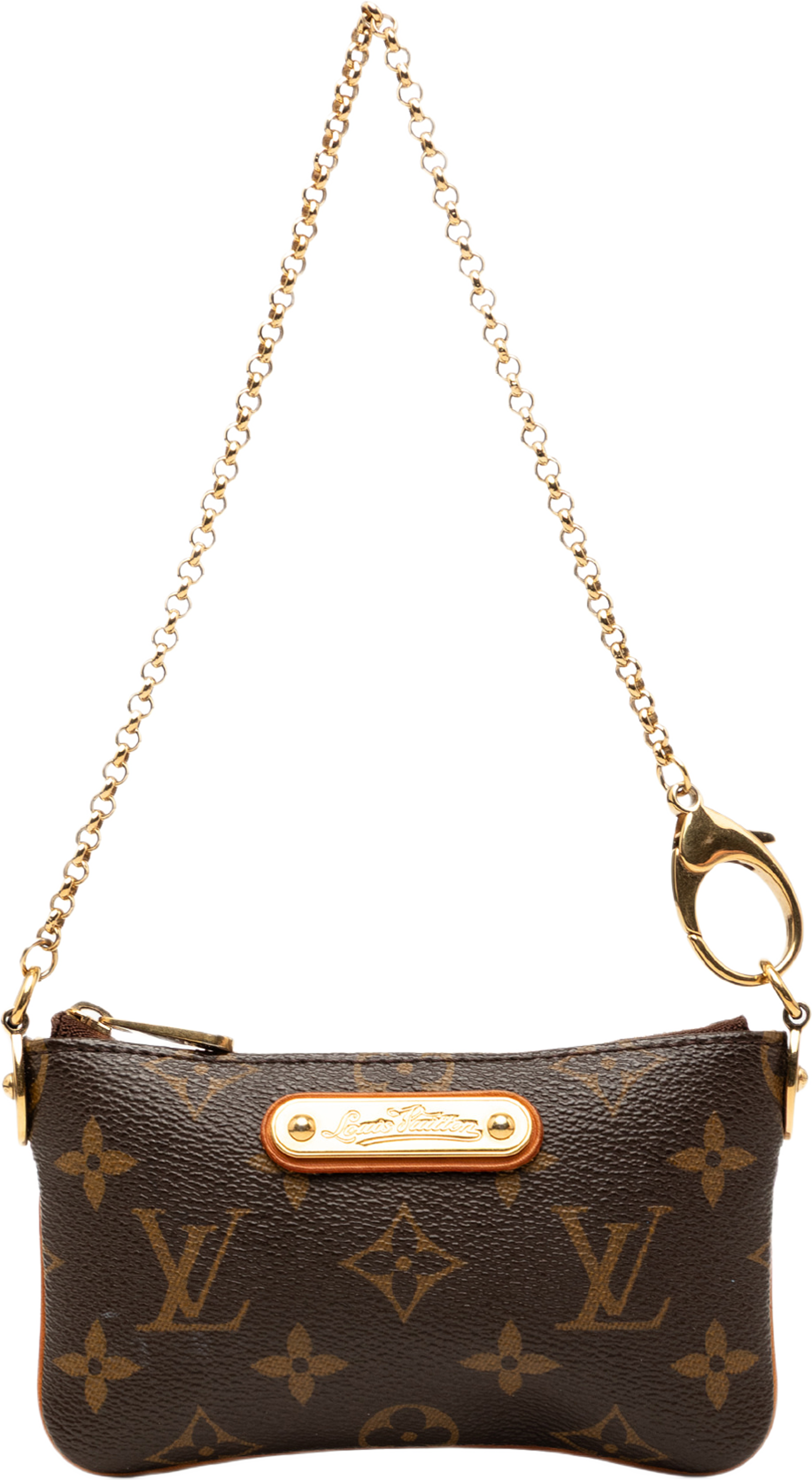 Louis Vuitton Monogram Pochette Milla Pm, från Luxclusif, i färgen brun. Klicka för att öppna bilden i stort format