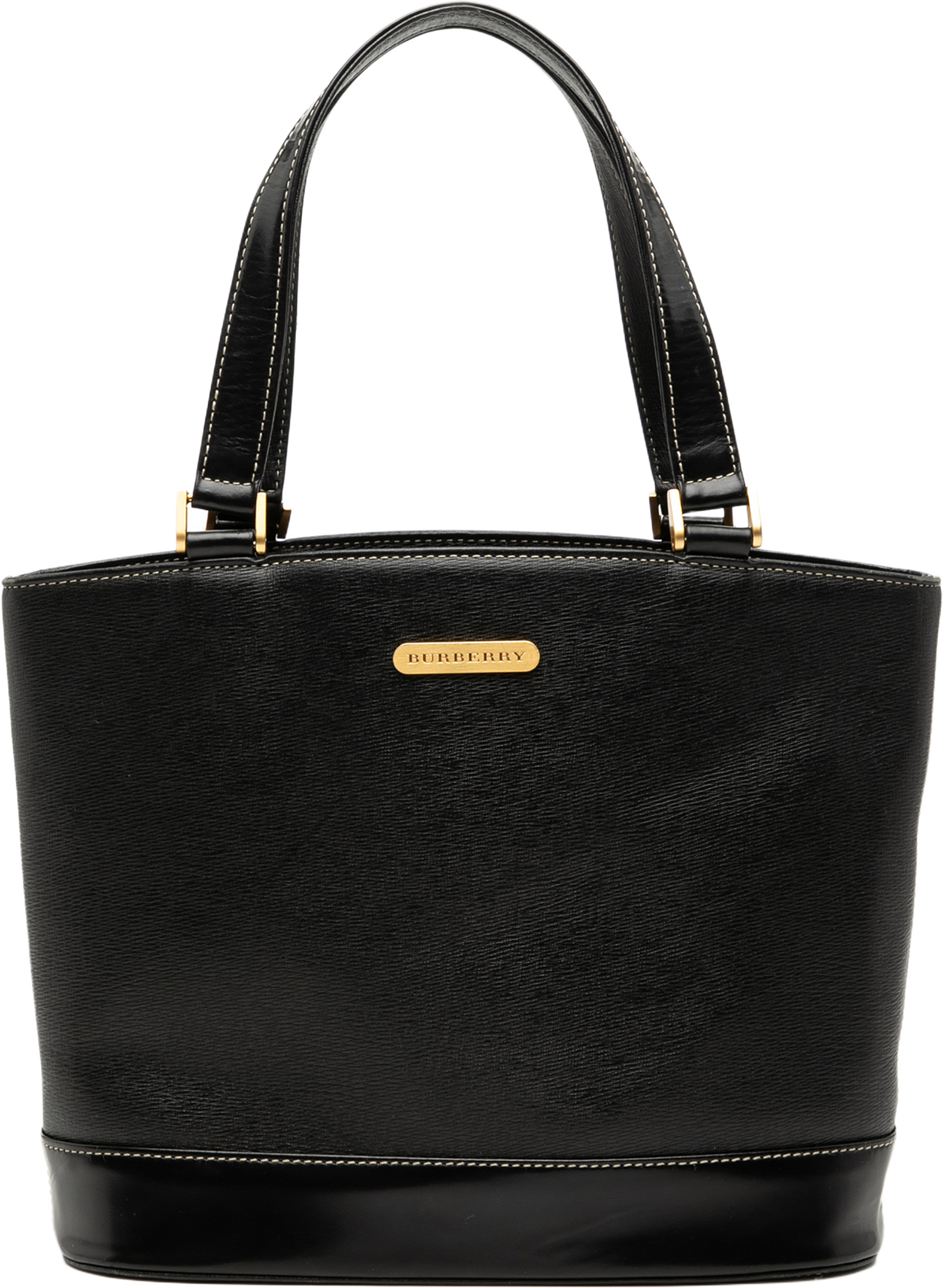 Burberry Leather Tote, från Luxclusif, i färgen black. Klicka för att öppna bilden i stort format