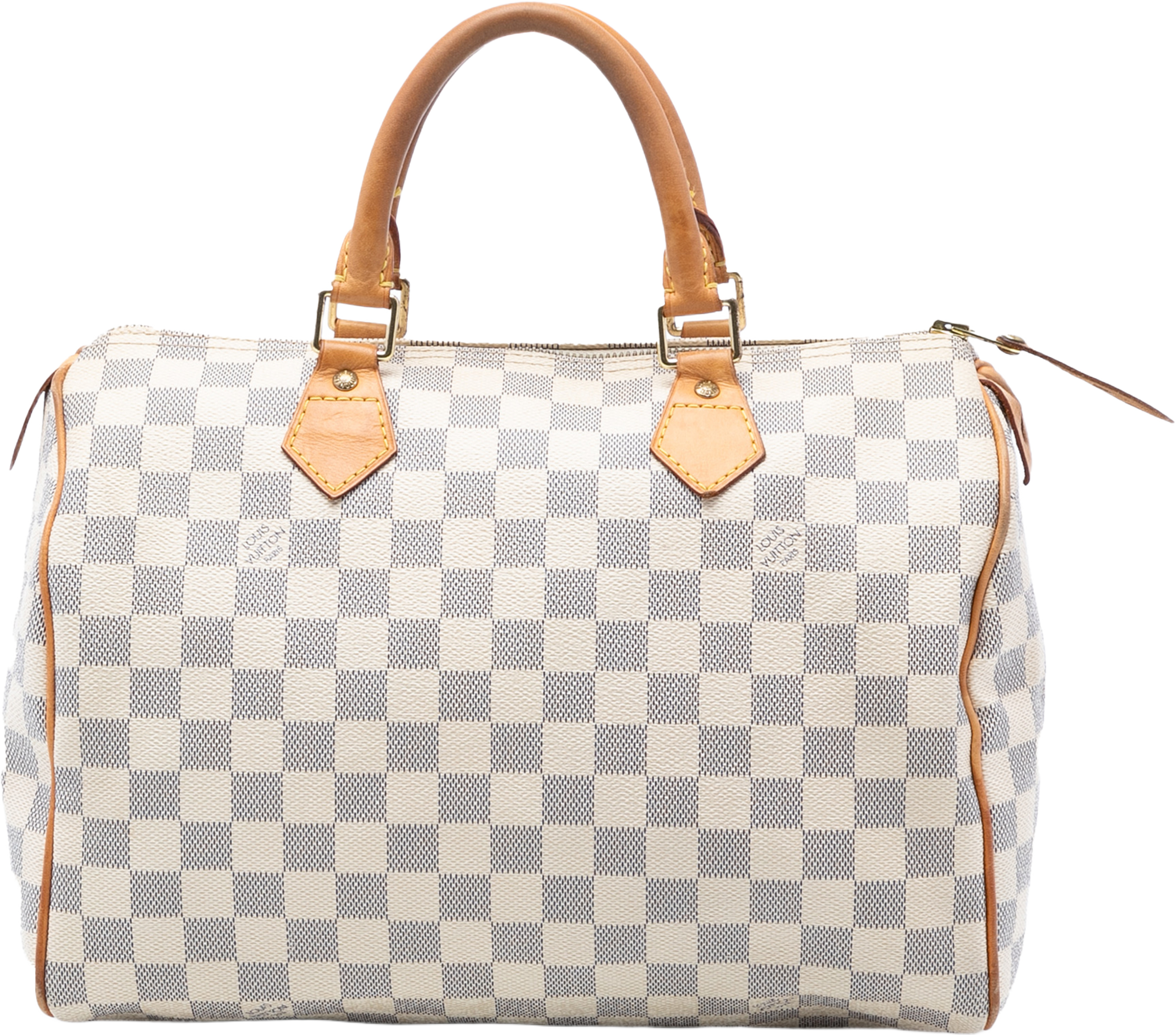 Louis Vuitton Damier Azur Speedy 30, från Luxclusif, i färgen white. Klicka för att öppna bilden i stort format