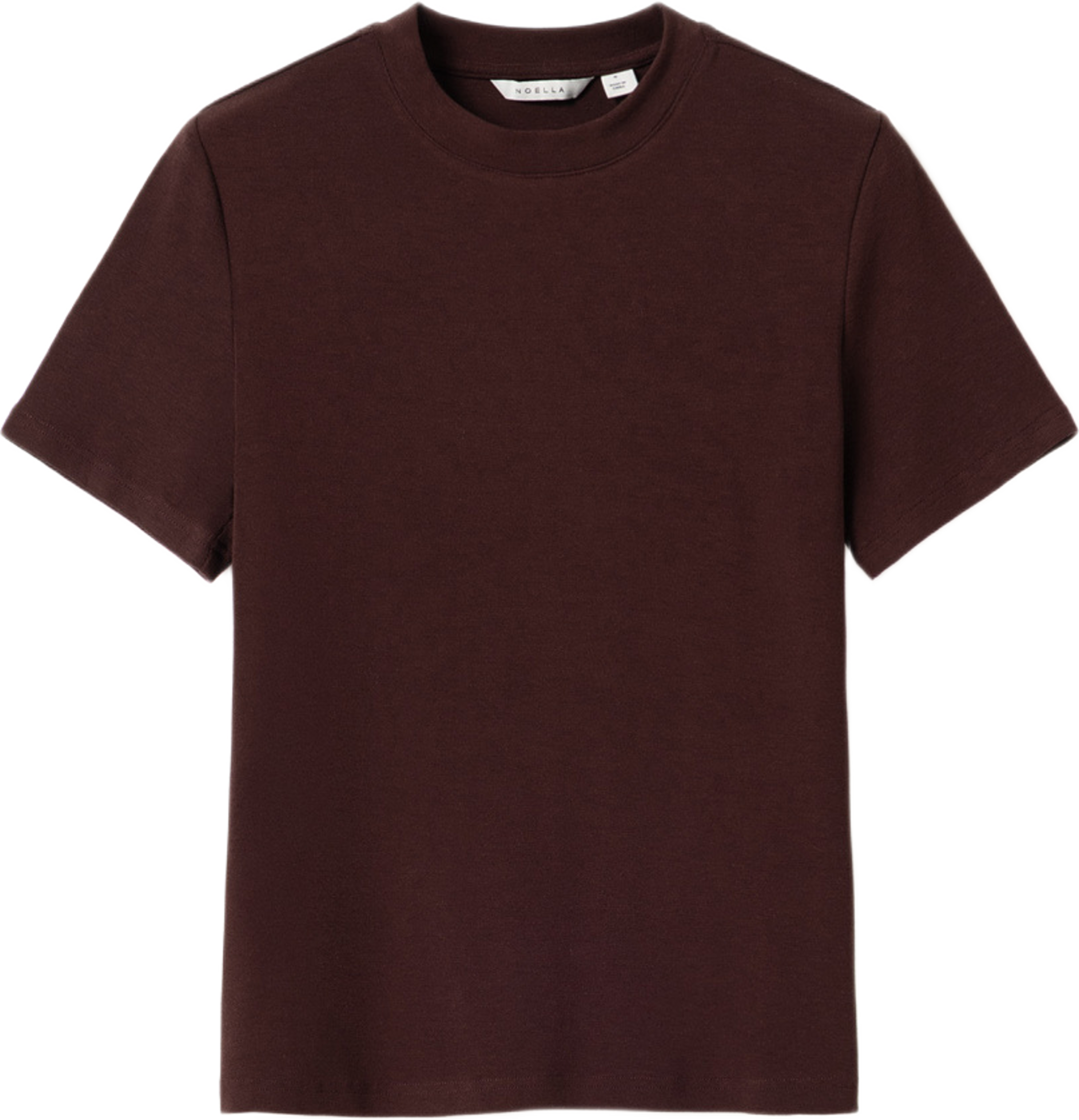 Lidie Ss Top - Burgundy Melange, från Noella, i färgen burgundy melange. Klicka för att öppna bilden i stort format