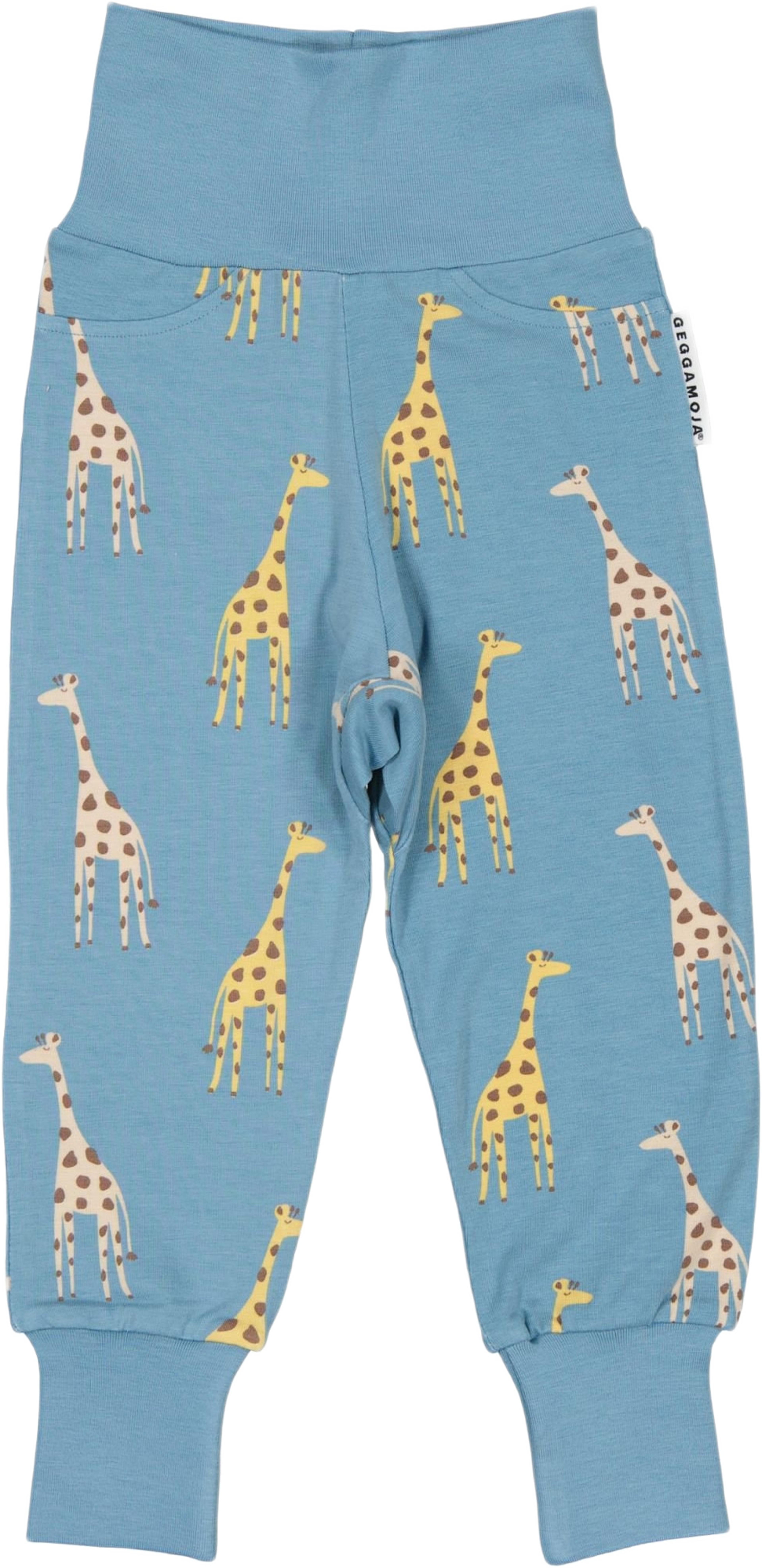 Babybyxor Bambu, från Geggamoja, i färgen blue giraffe. Klicka för att öppna bilden i stort format