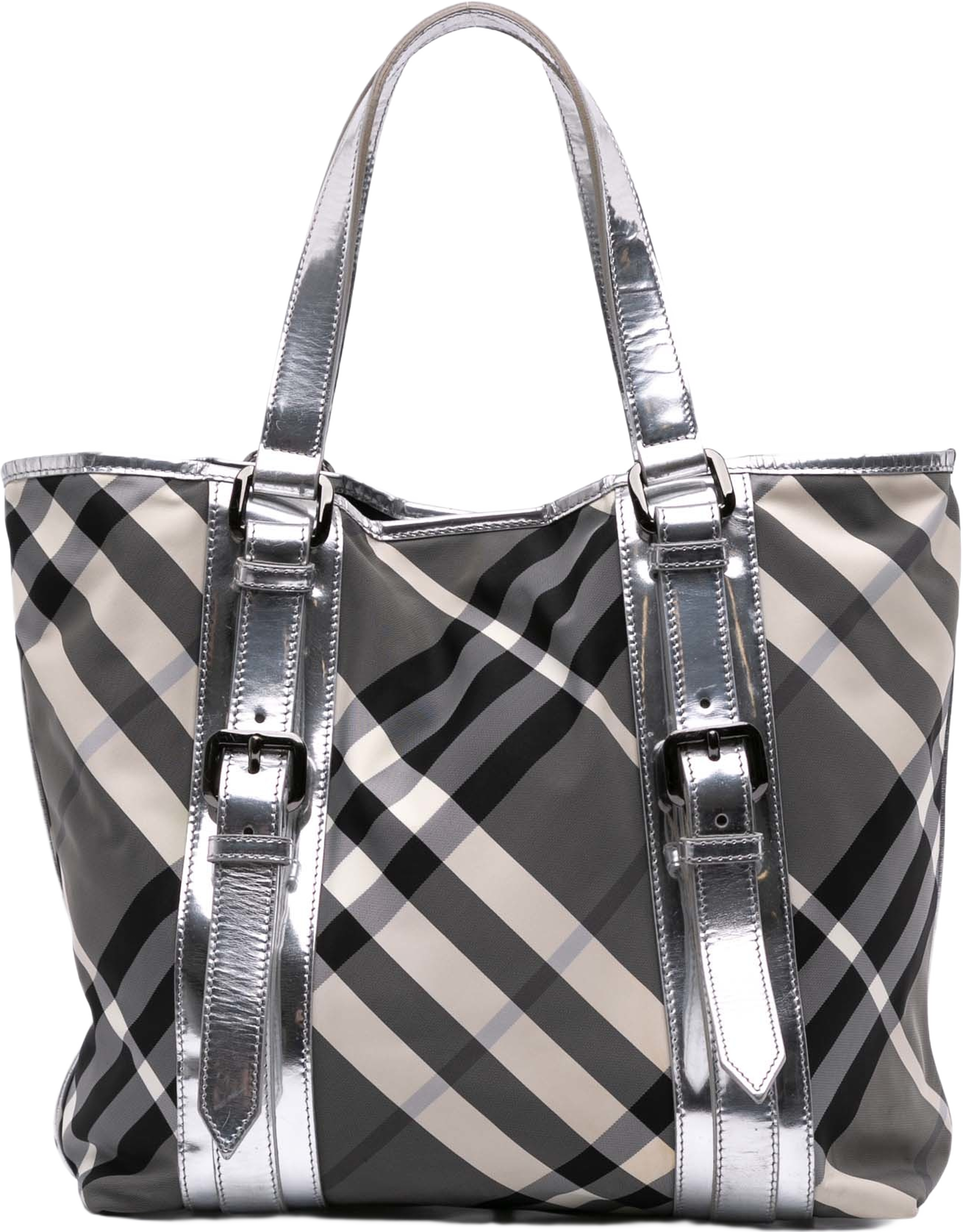 Burberry Medium Beat Check Nylon Victoria Tote