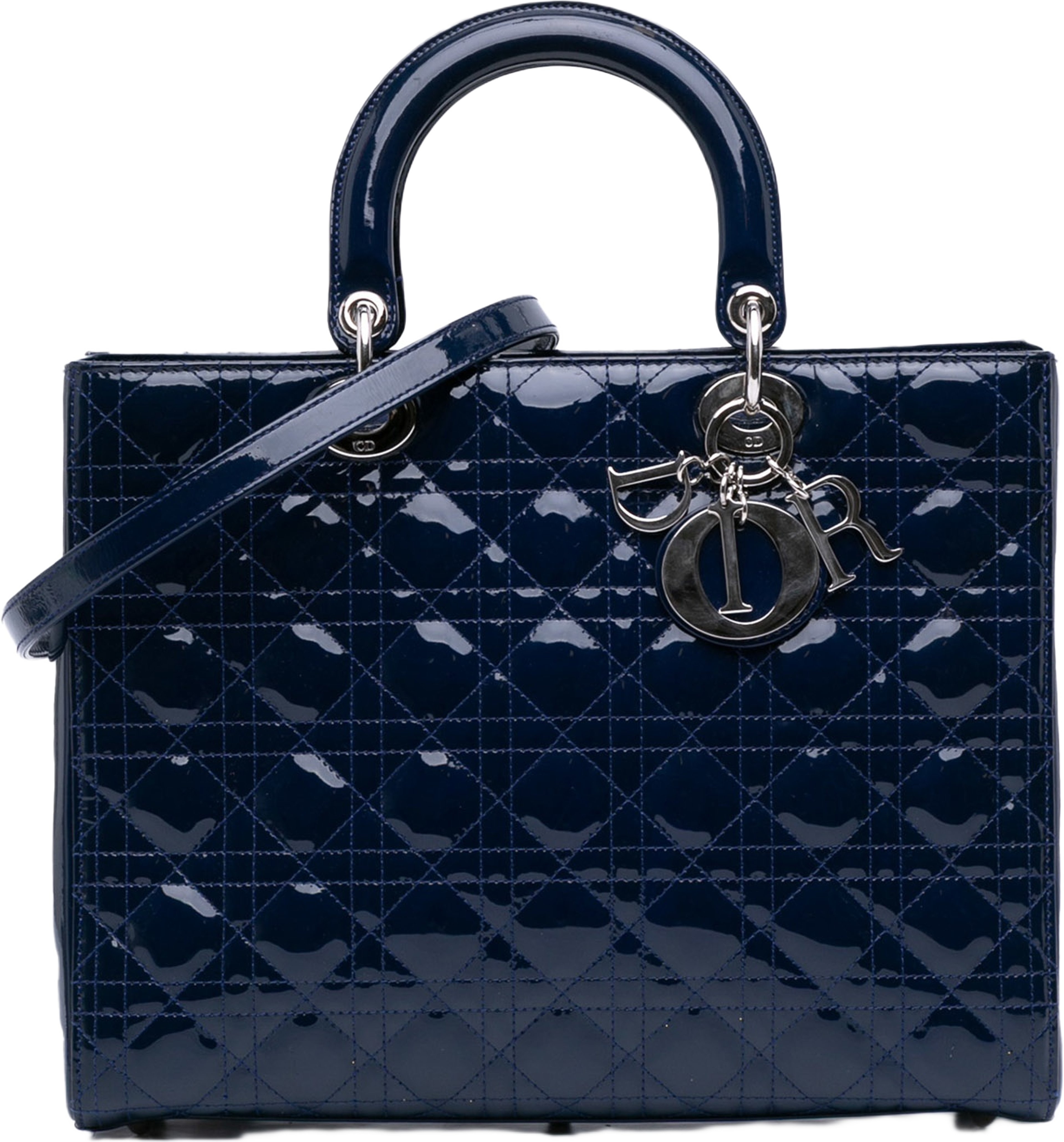 Dior Large Patent Cannage Lady Dior