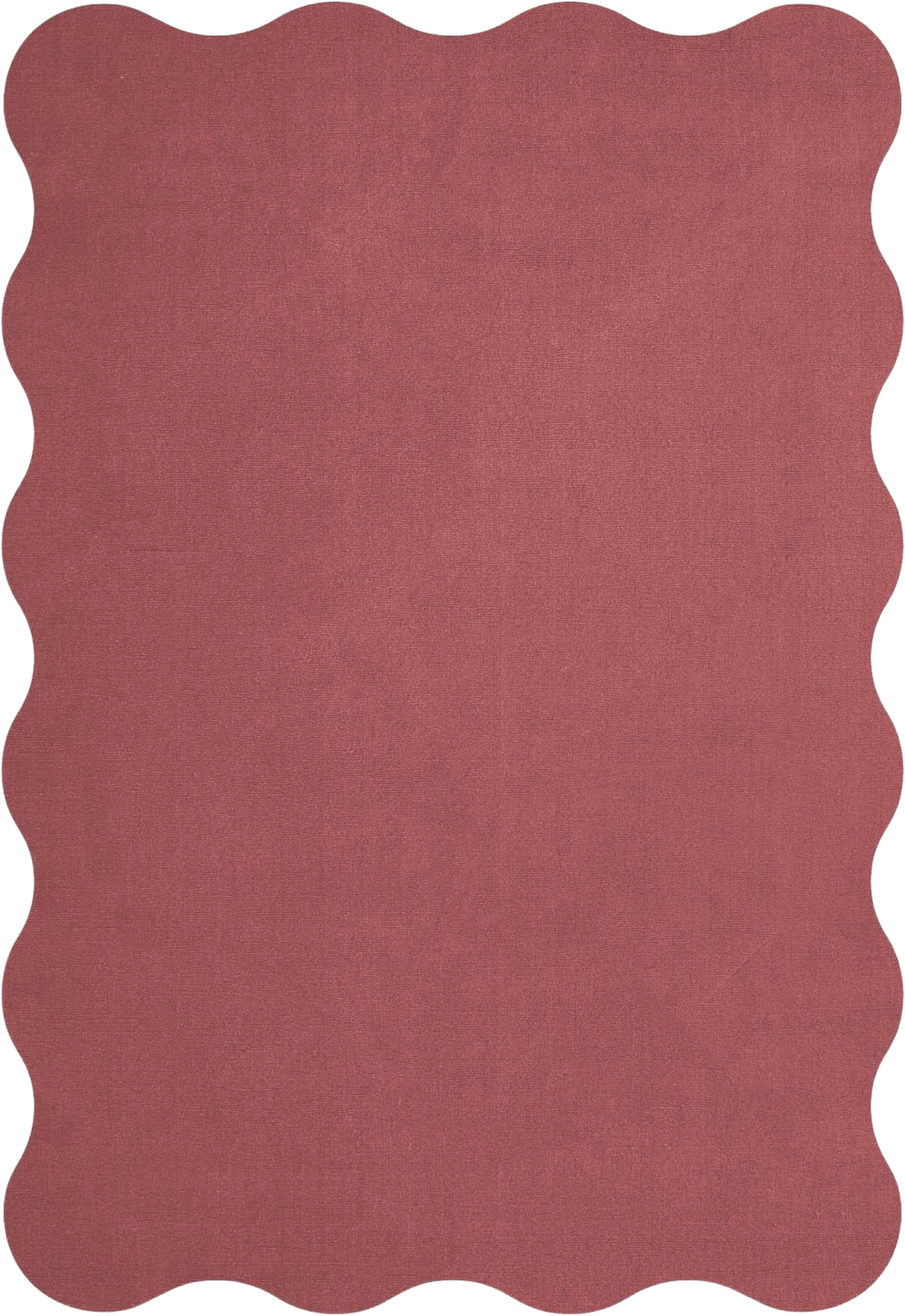 Scallop Ullmatta Raspberry  Red, från Layered, i färgen raspberry red. Klicka för att öppna bilden i stort format