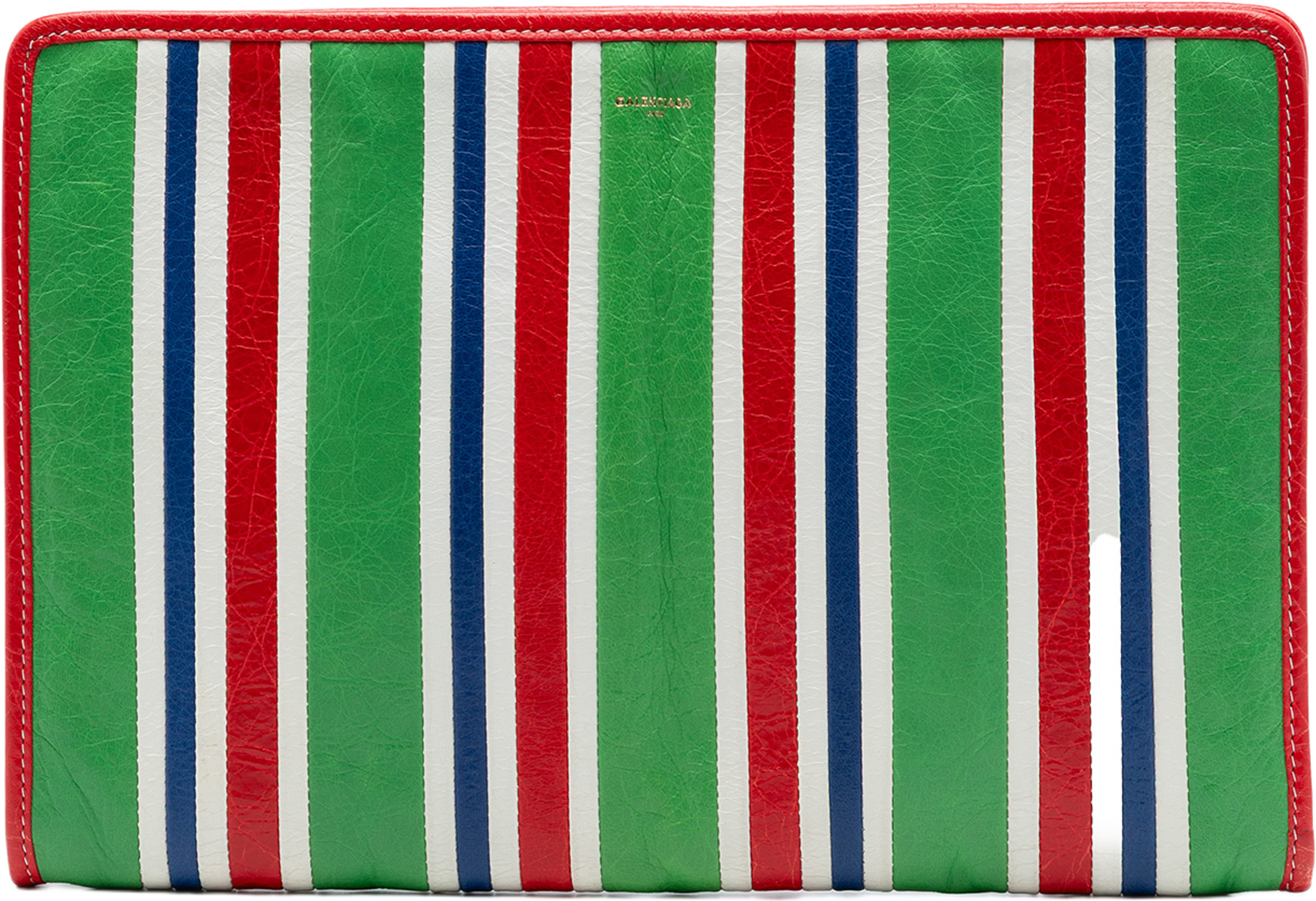 Balenciaga Lambskin Bazar Clutch, från Luxclusif, i färgen green. Klicka för att öppna bilden i stort format